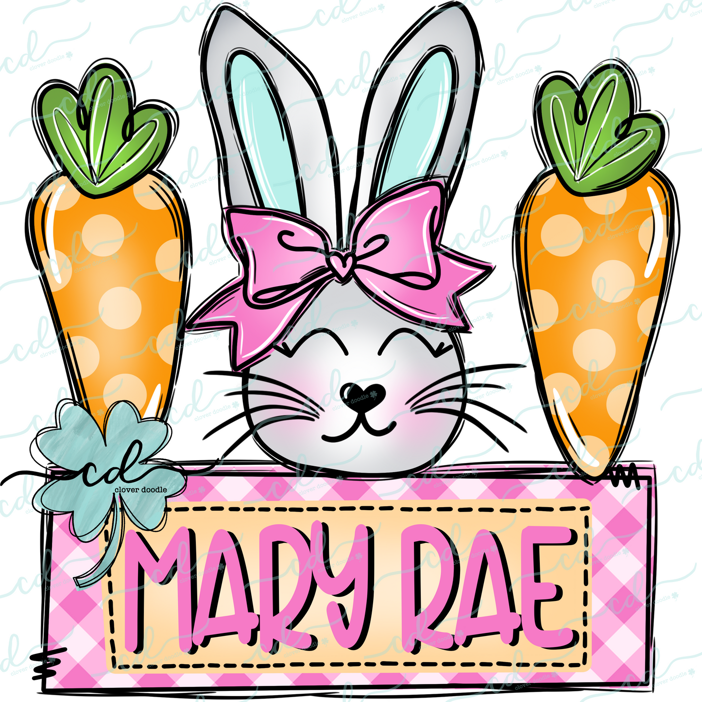 {Bunny + Carrots W Nameplate- Girl}- CD