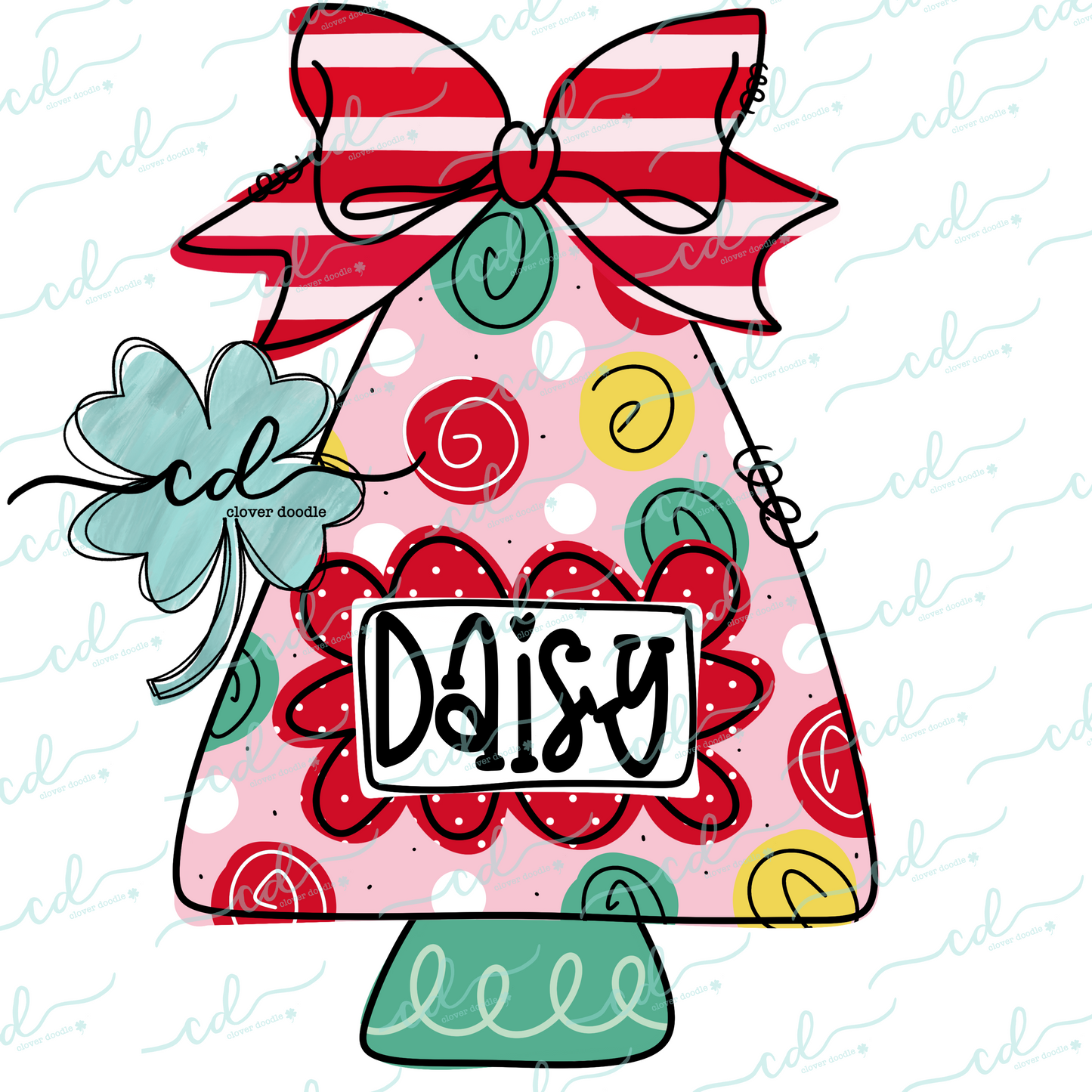 {Doodle Christmas Tree W/ Bow}- CD