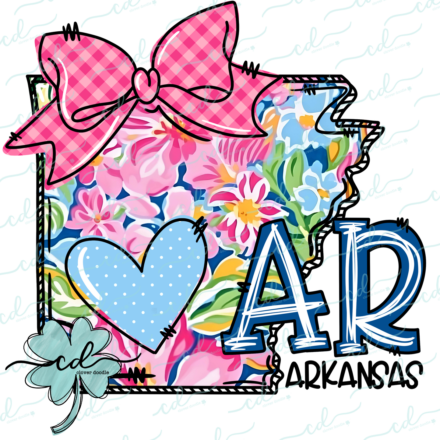 {Doodle State Arkansas- Floral} - CD
