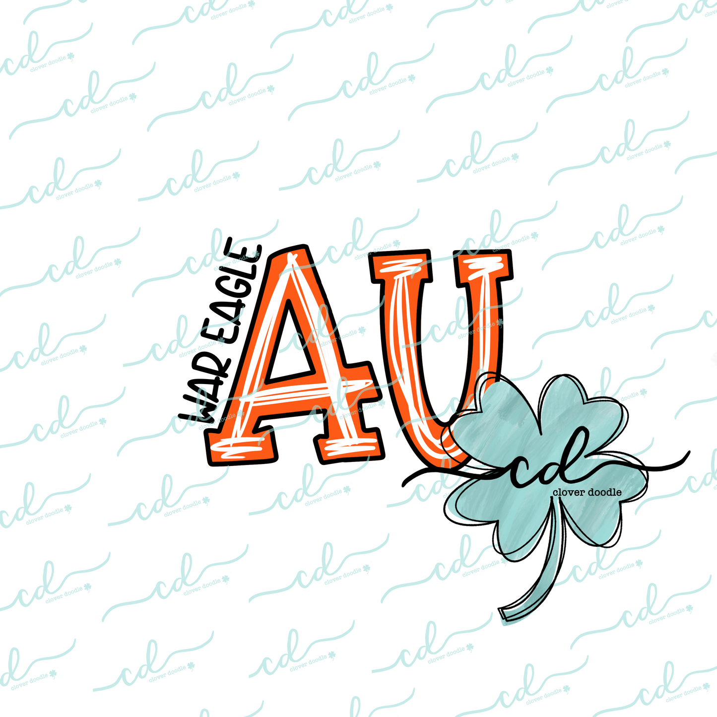 {Doodle State Auburn Abbreviation- War Eagle} - CD