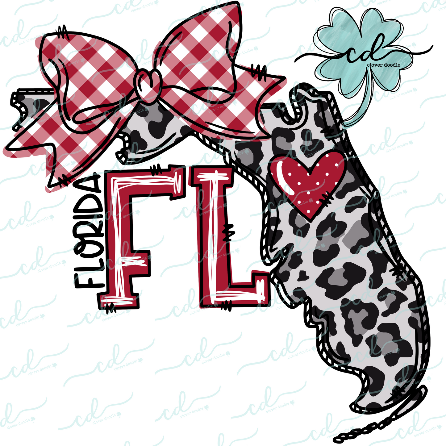 {Doodle State Florida- Red + Black} - CD