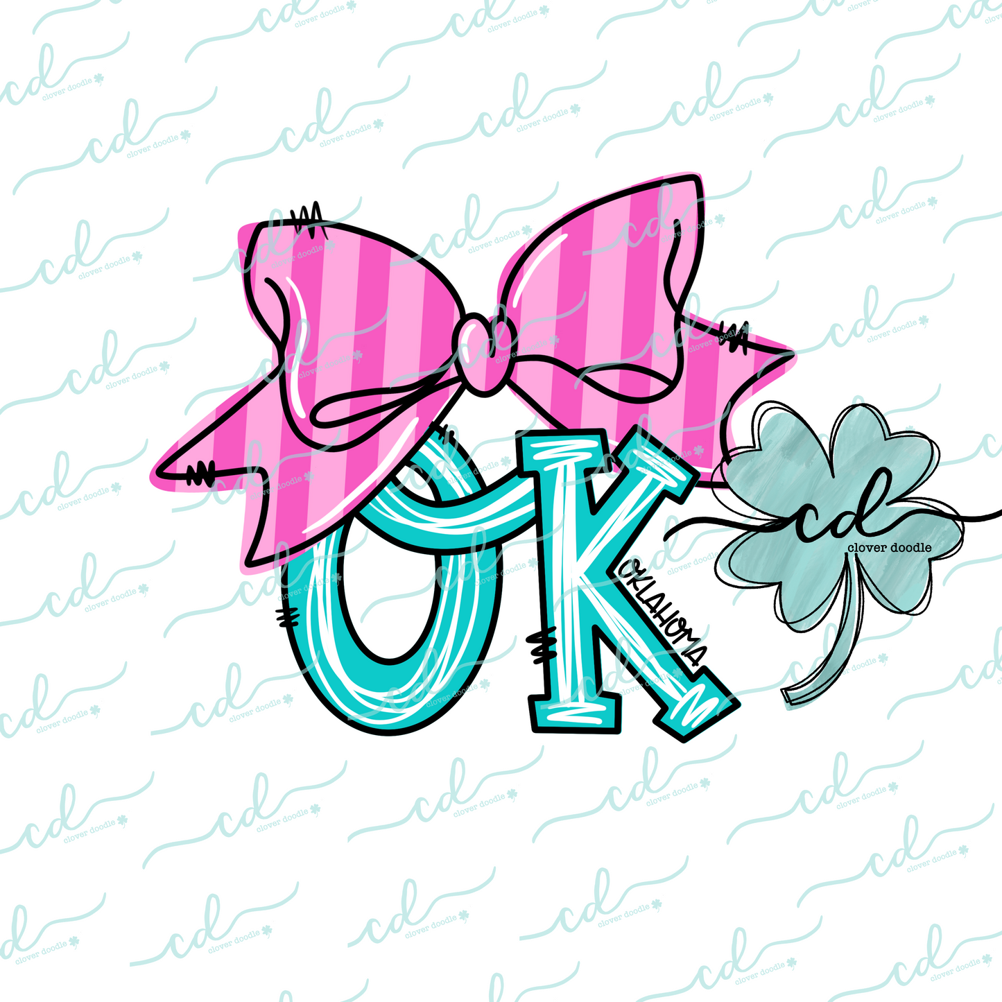 {Doodle State Oklahoma Abbreviation W/Bow} - CD