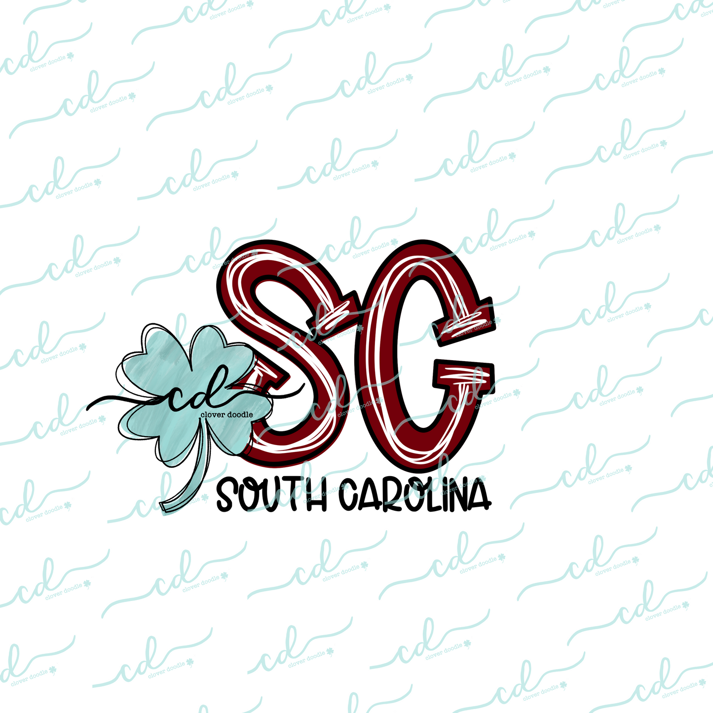 {Doodle State South Carolina Abbreviation- Garnet} - CD