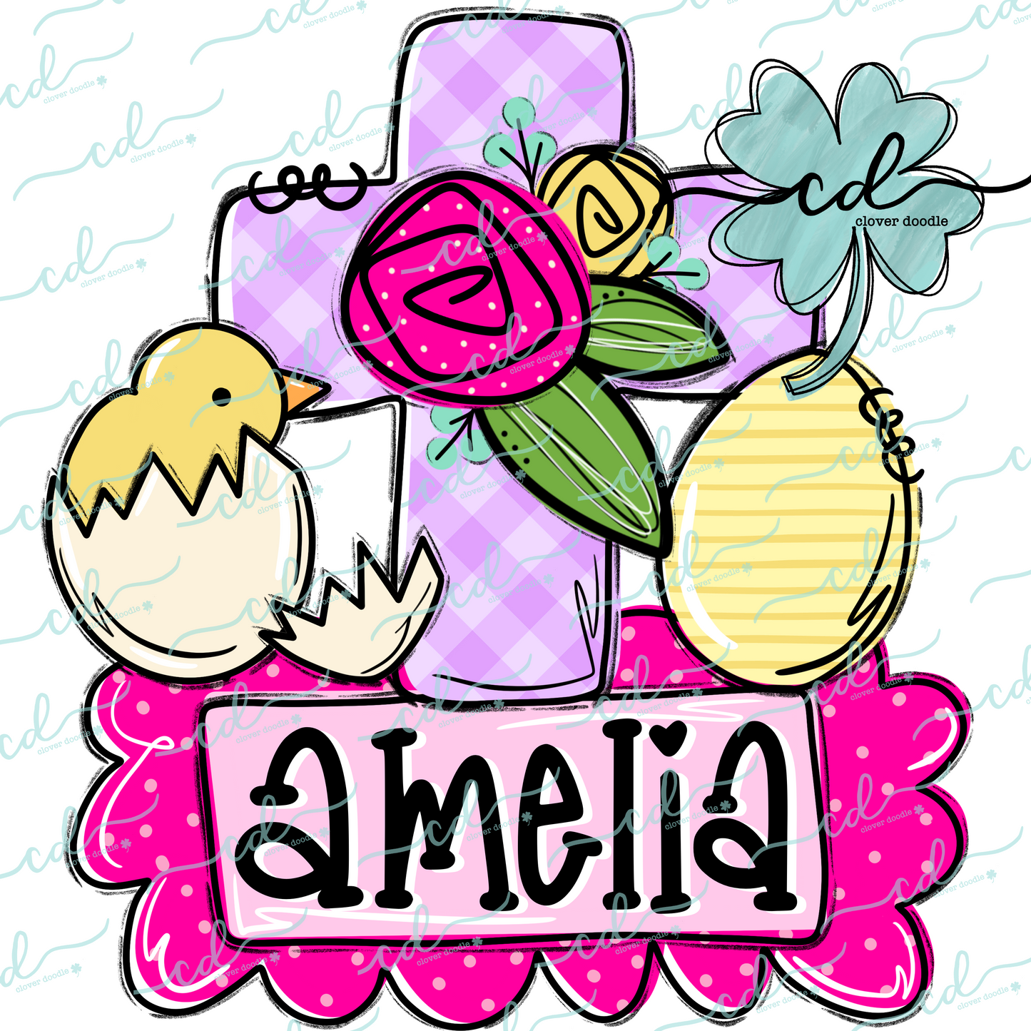 {Easter Cross Trio W/ Nameplate- Girl}- CD