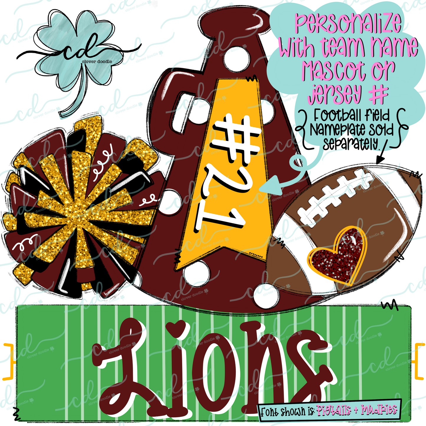 {Football Cheer Trio- Burgundy + Gold} - CD