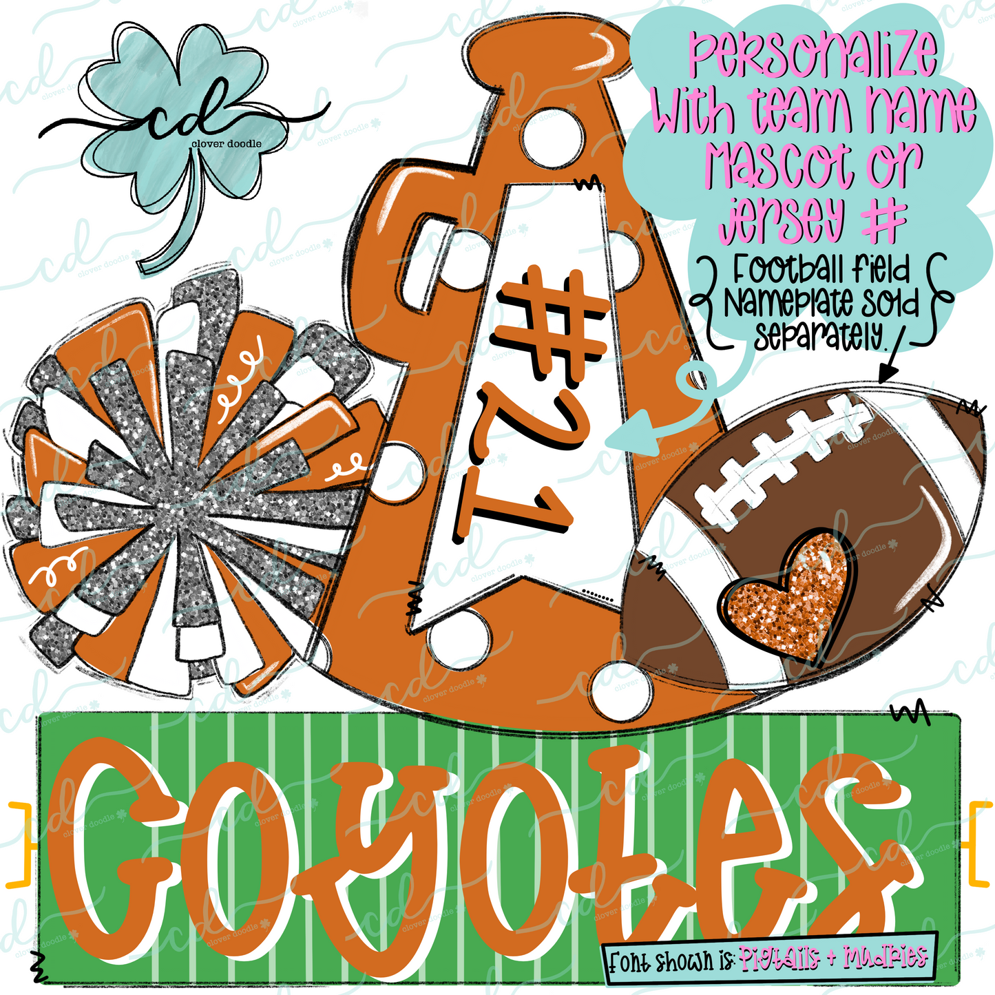 {Football Cheer Trio- Burnt Orange + White} - CD