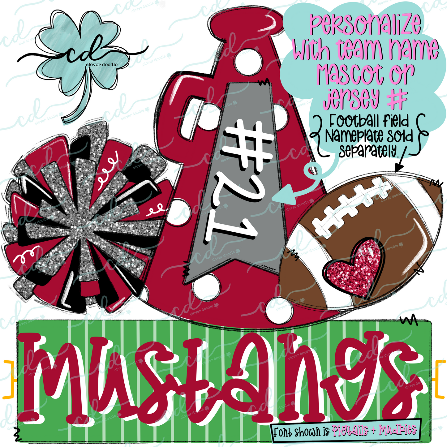 {Football Cheer Trio- Crimson + Gray} - CD