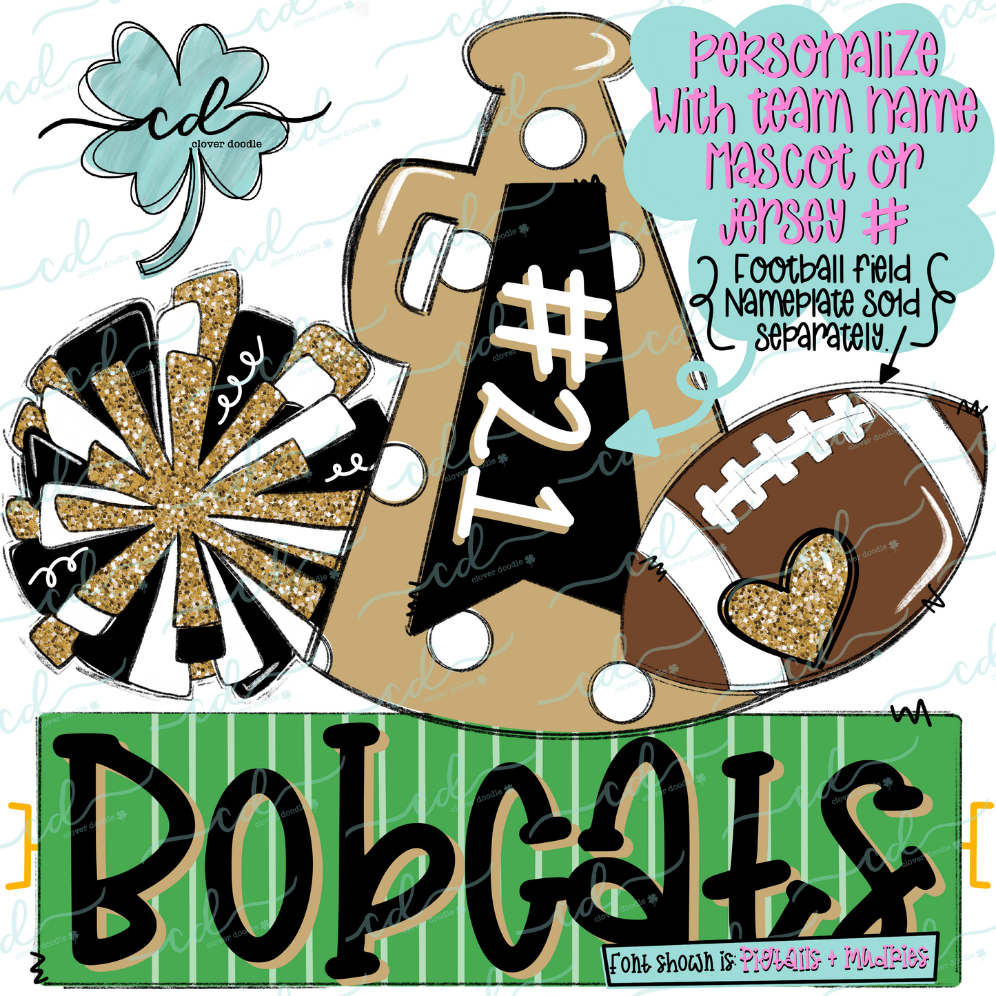 {Football Cheer Trio- Gold + Black} - CD