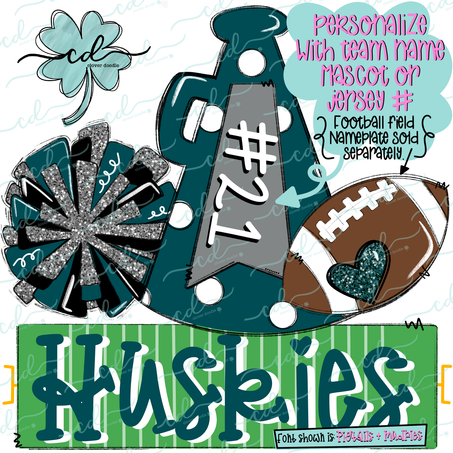 {Football Cheer Trio- Midnight Green + Gray} - CD