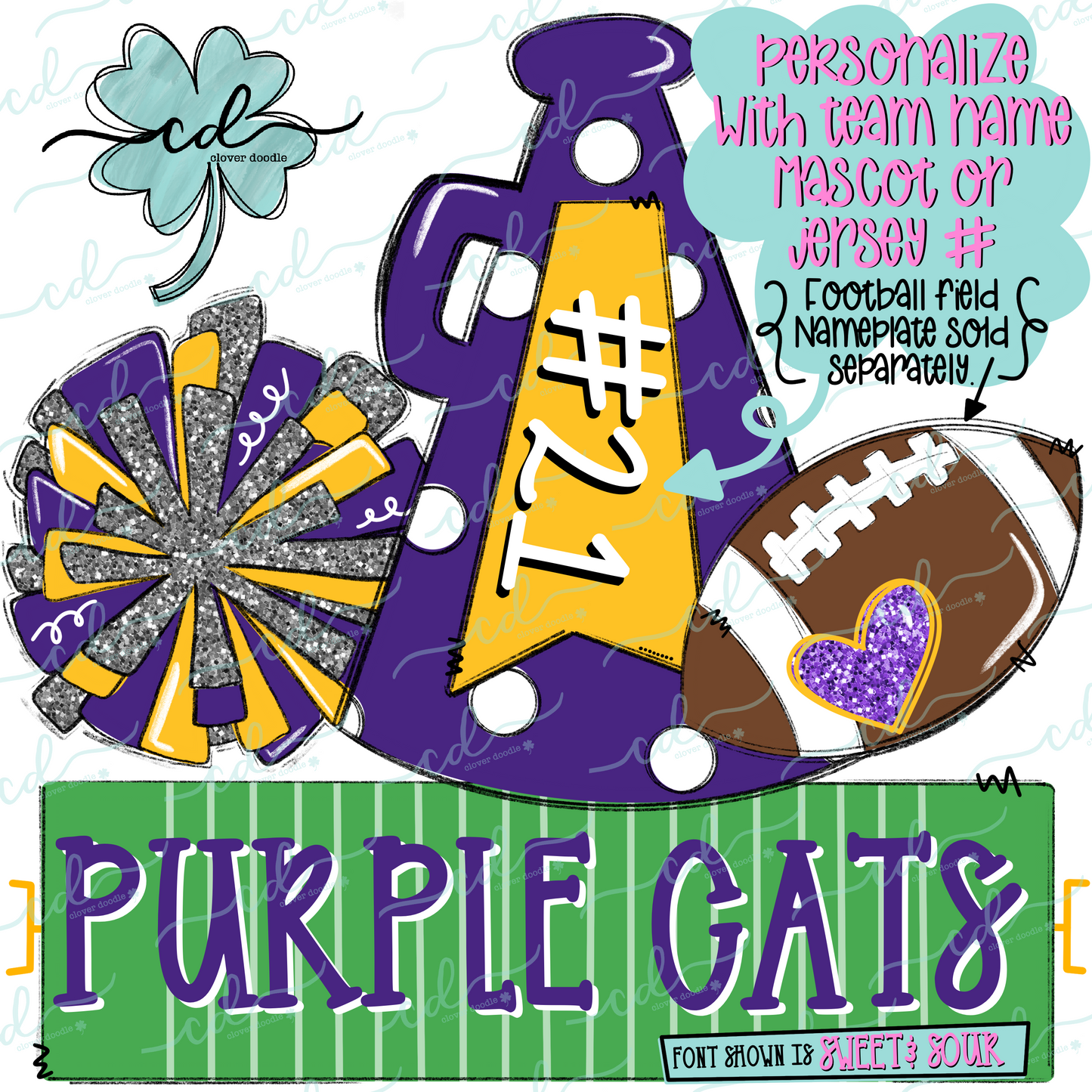 {Football Cheer Trio- Purple + Gold} - CD