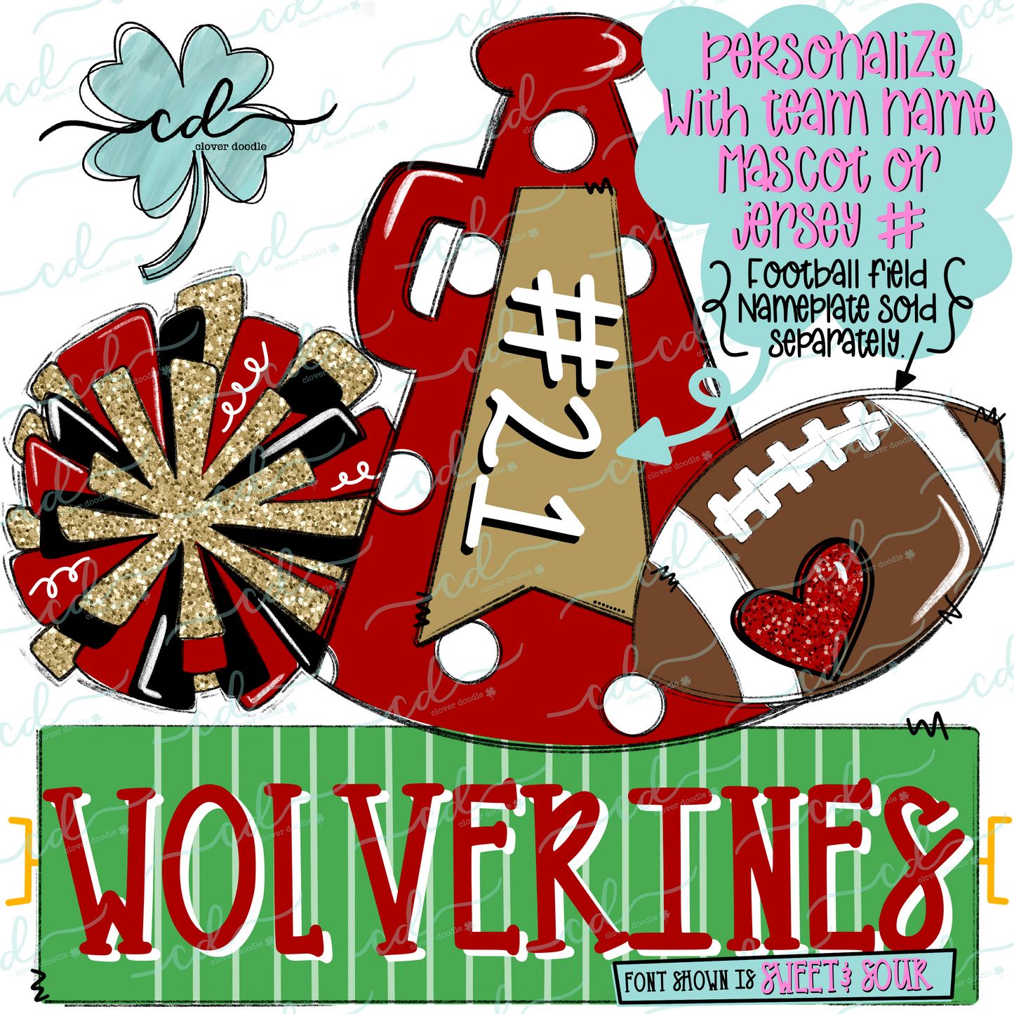 {Football Cheer Trio- Red + Gold} - CD