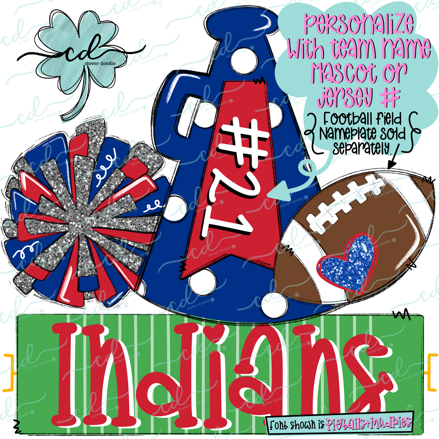 {Football Cheer Trio- Royal Blue + Red} - CD