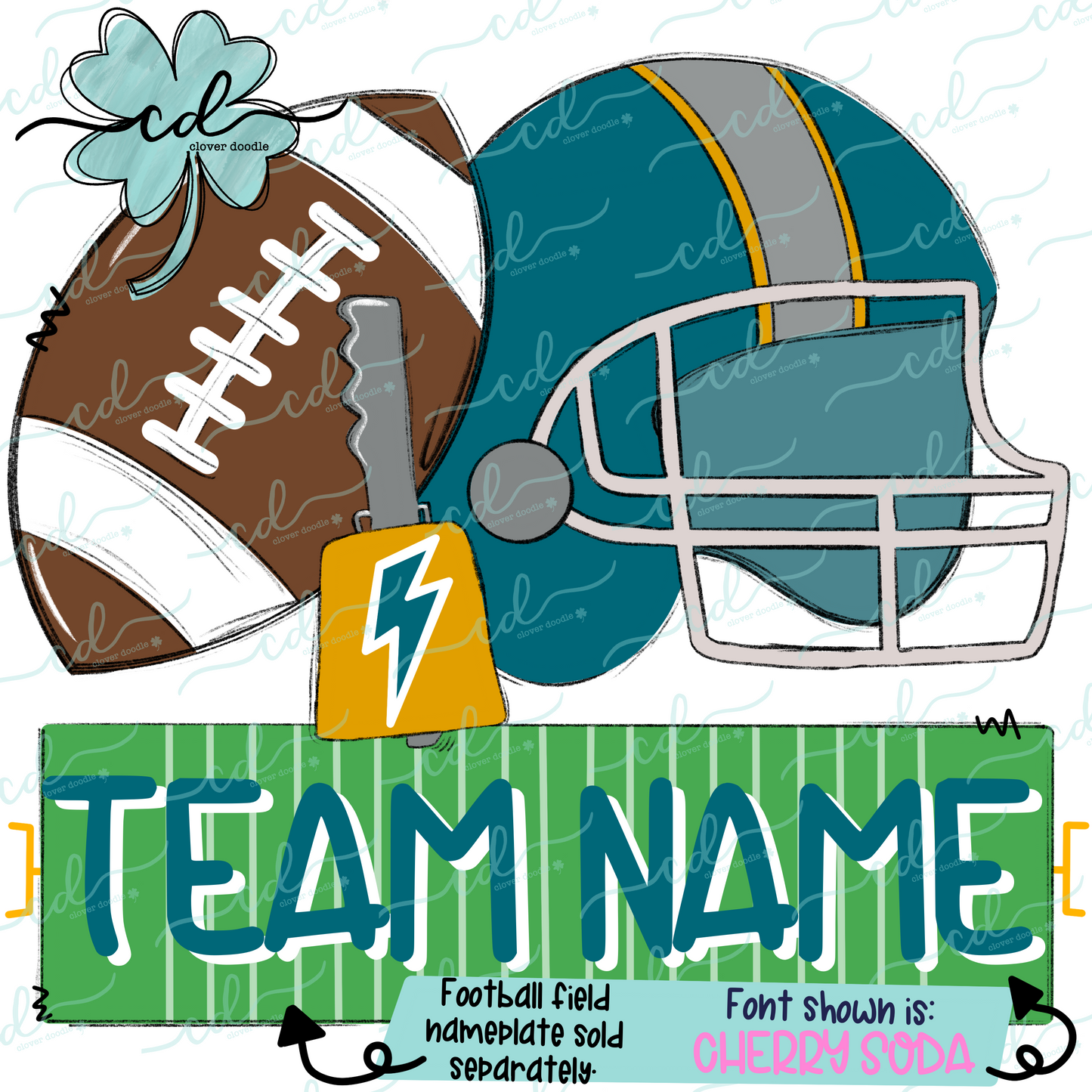 {Football Fan Trio- Boy- Teal + Gold} - CD