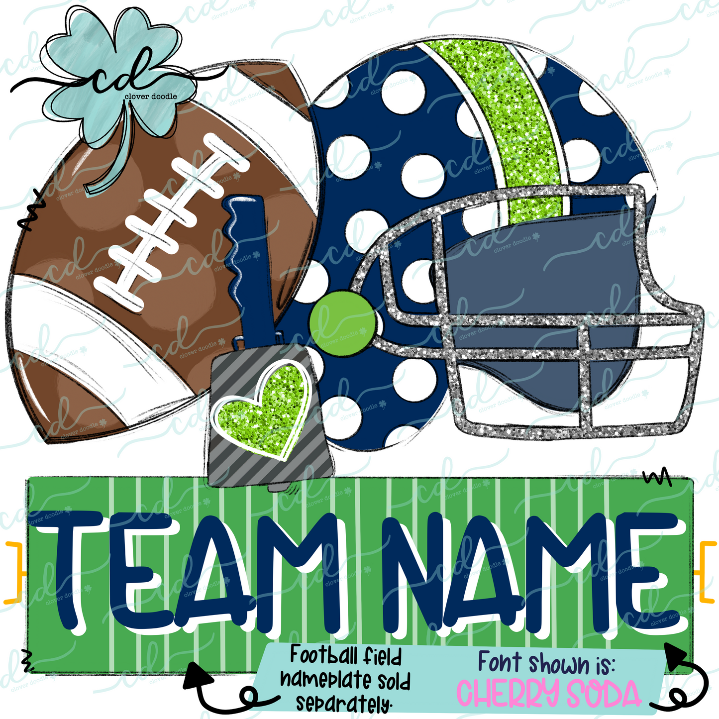 {Football Fan Trio- Girl- Blue + Neon Green} - CD