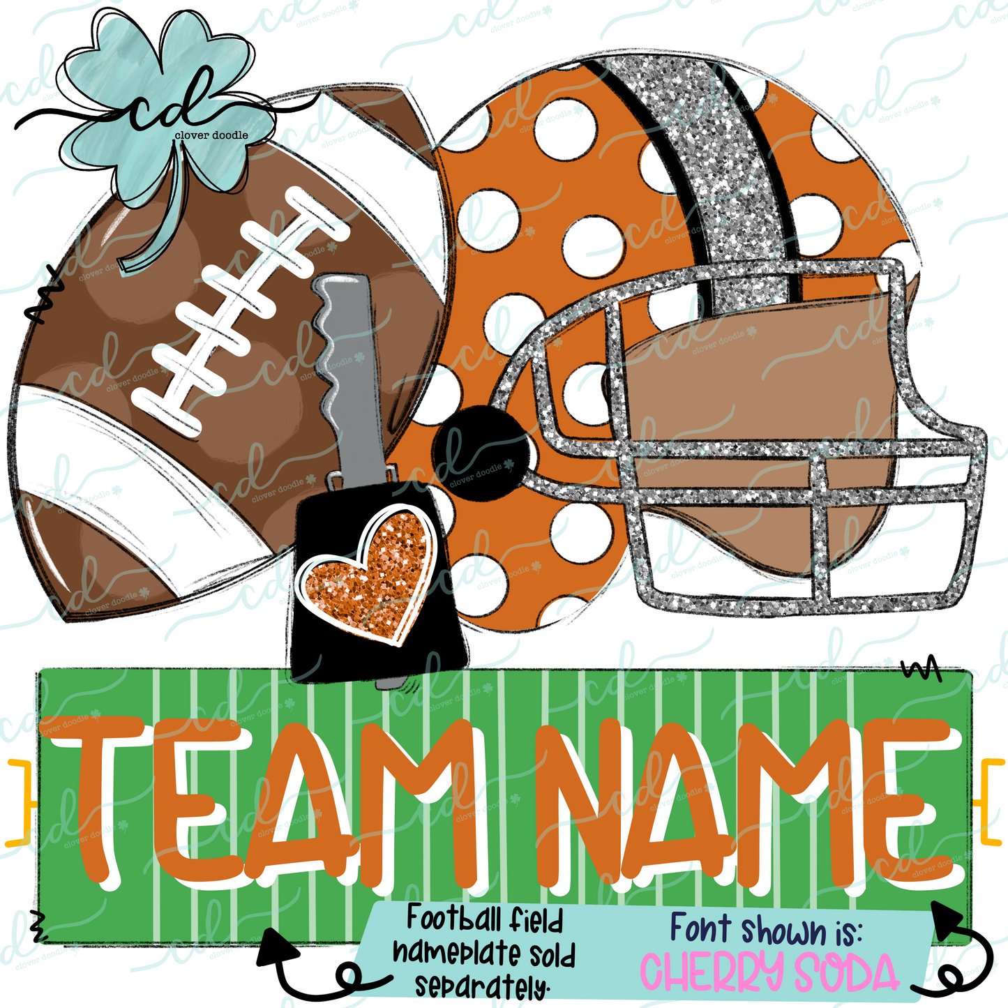 {Football Fan Trio- Girl- Burnt Orange + White} - CD