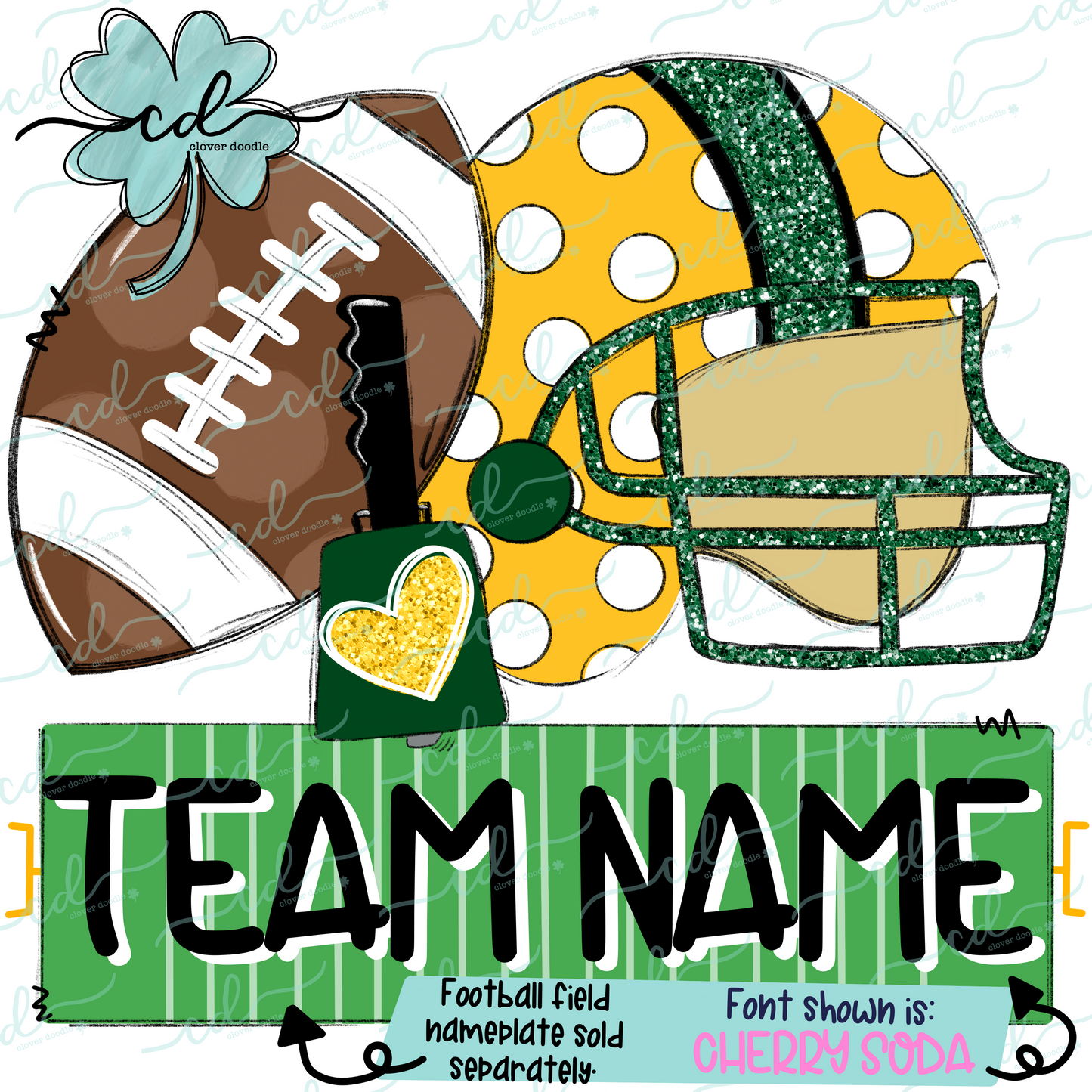{Football Fan Trio- Girl- Green + Gold} - CD