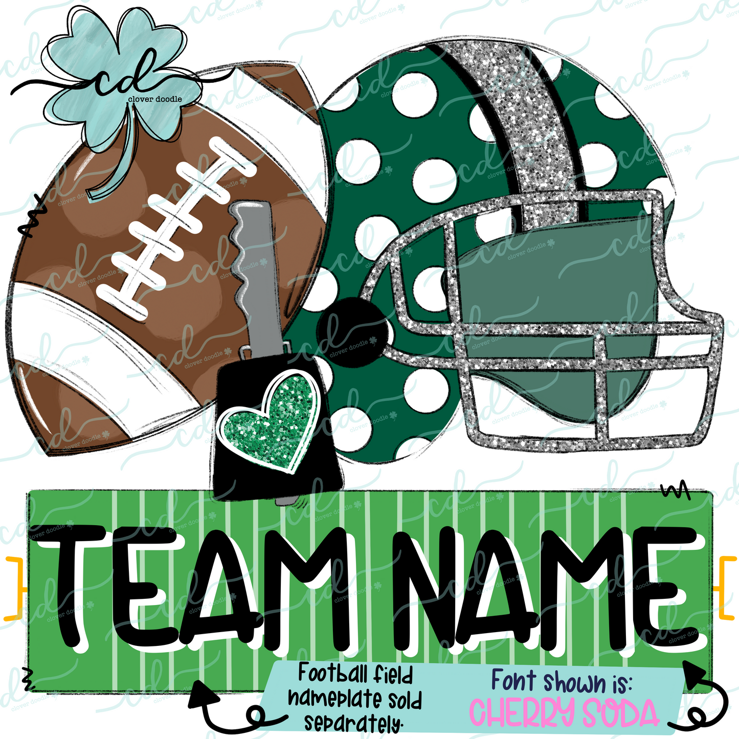 {Football Fan Trio- Girl- Green + White} - CD