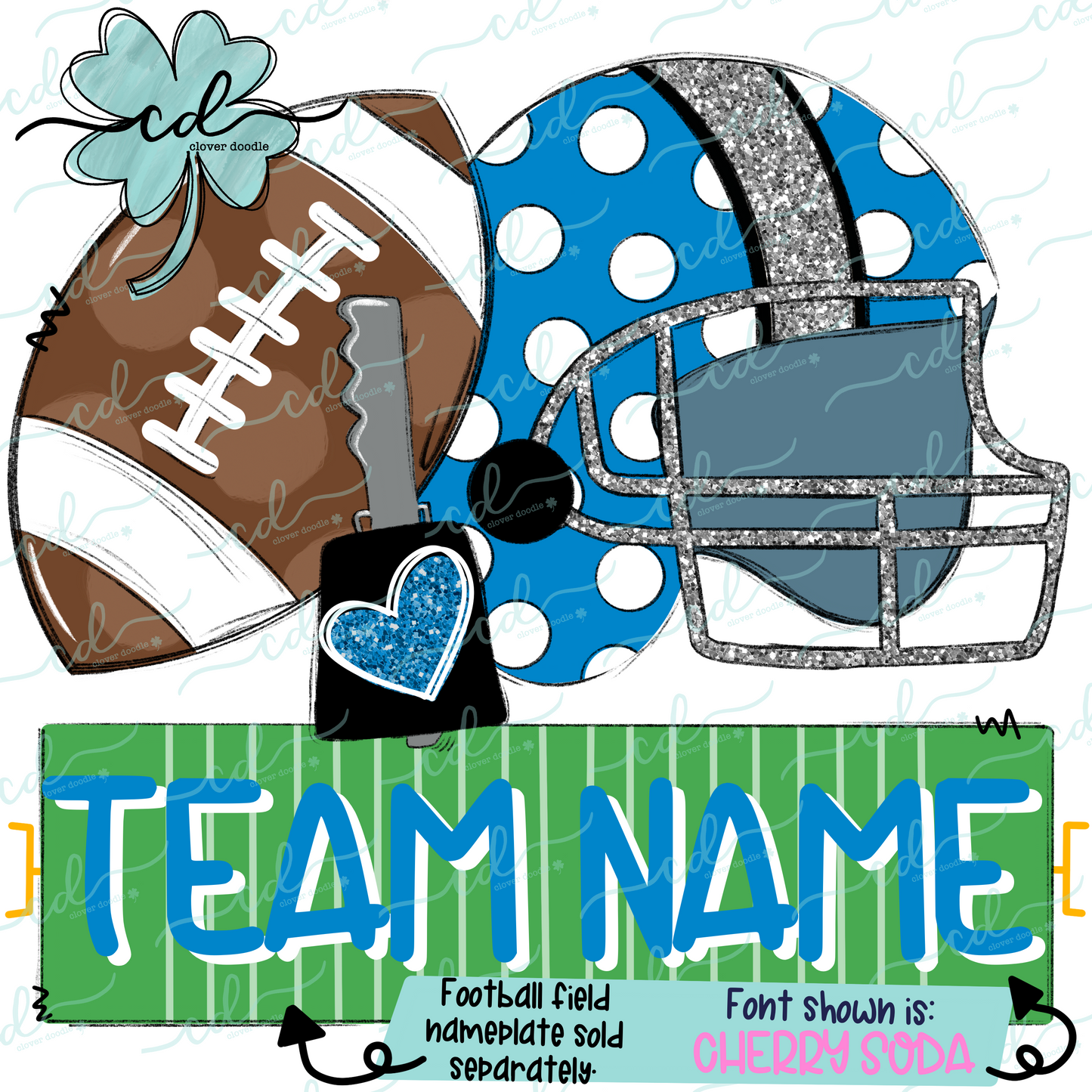 {Football Fan Trio- Girl- Light Blue + Black} - CD