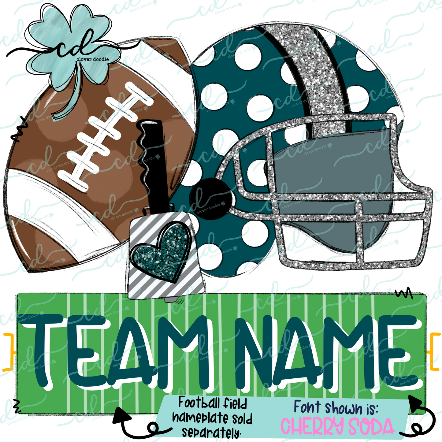 {Football Fan Trio- Girl- Midnight Green + Gray} - CD