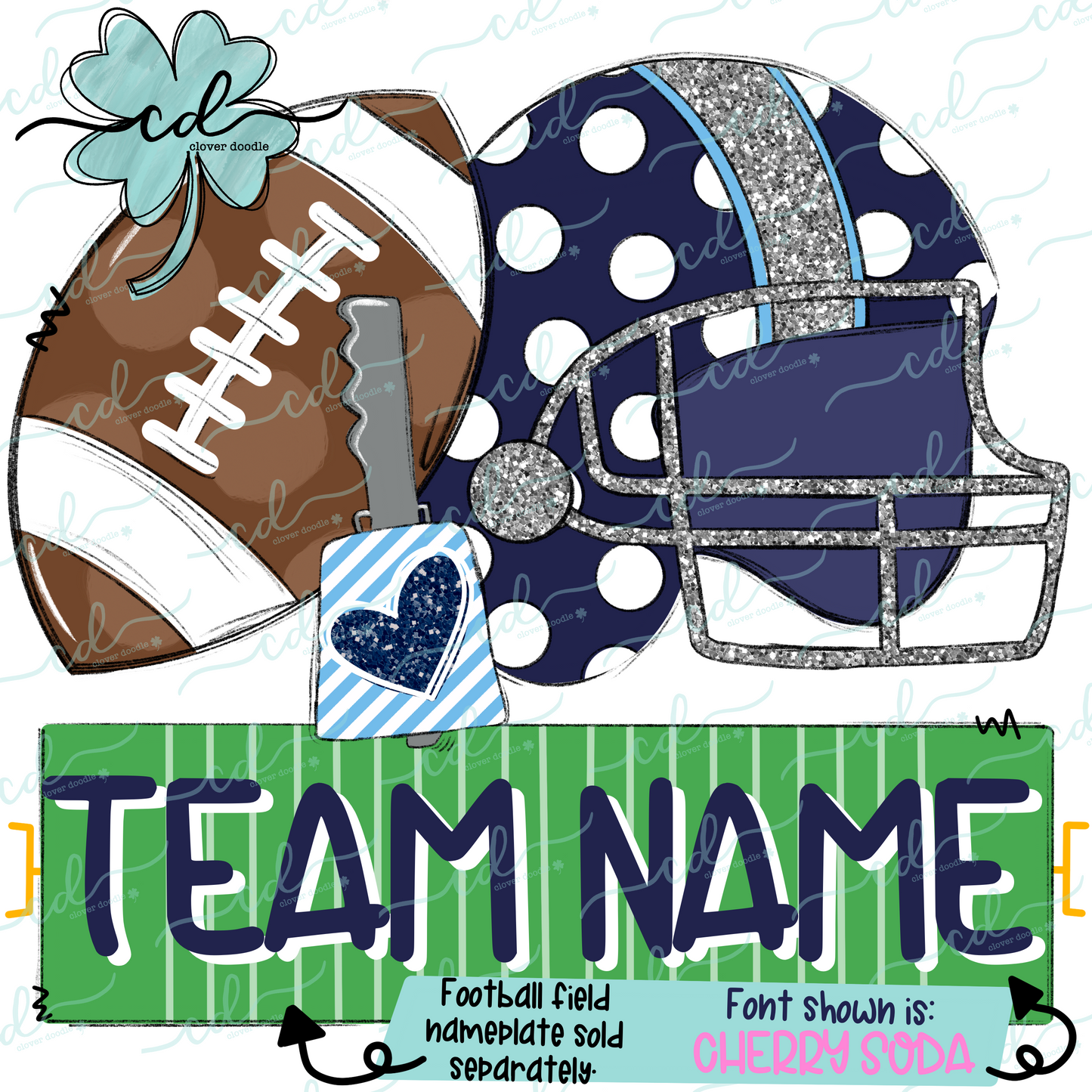 {Football Fan Trio- Girl- Navy Blue + Gray} - CD
