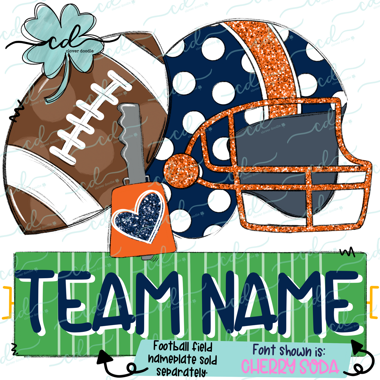 {Football Fan Trio- Girl- Navy Blue + Orange} - CD