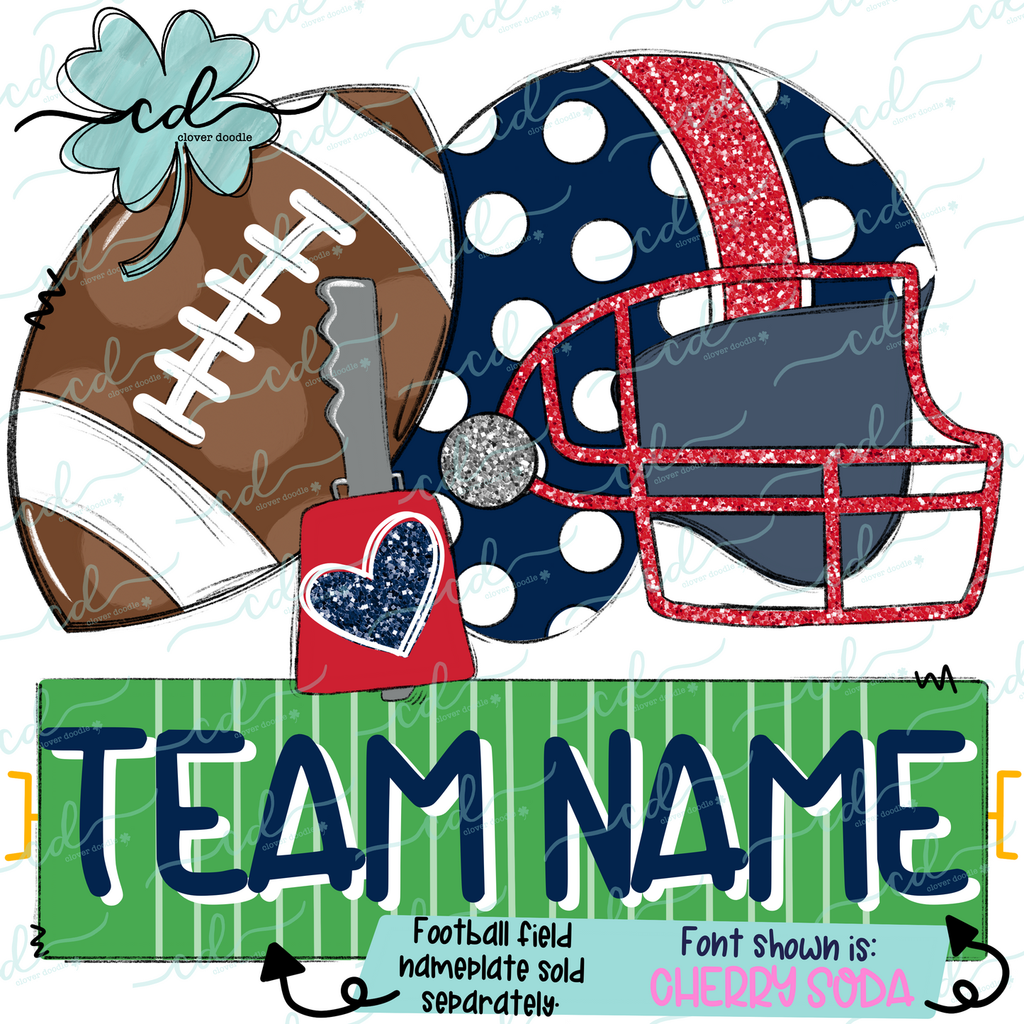 {Football Fan Trio- Girl- Navy Blue + Red} - CD