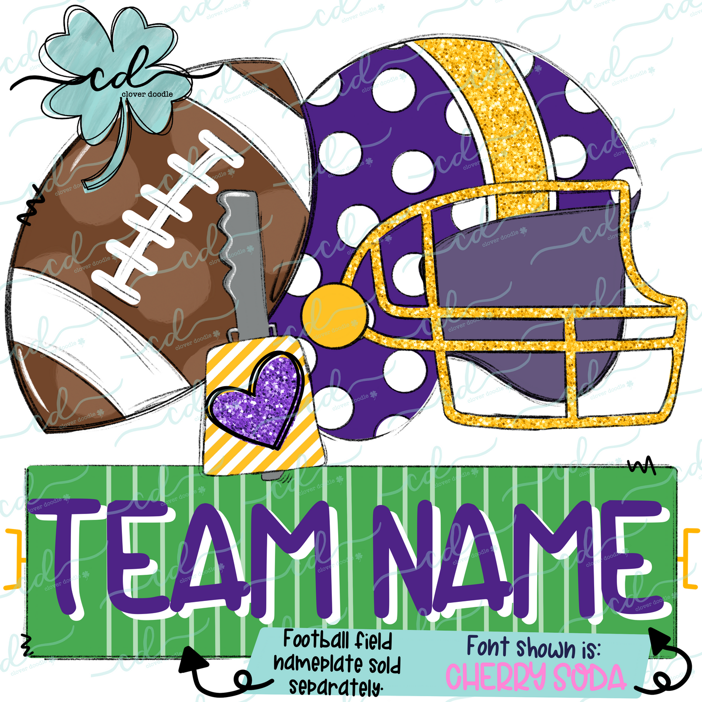 {Football Fan Trio- Girl- Purple + Gold} - CD