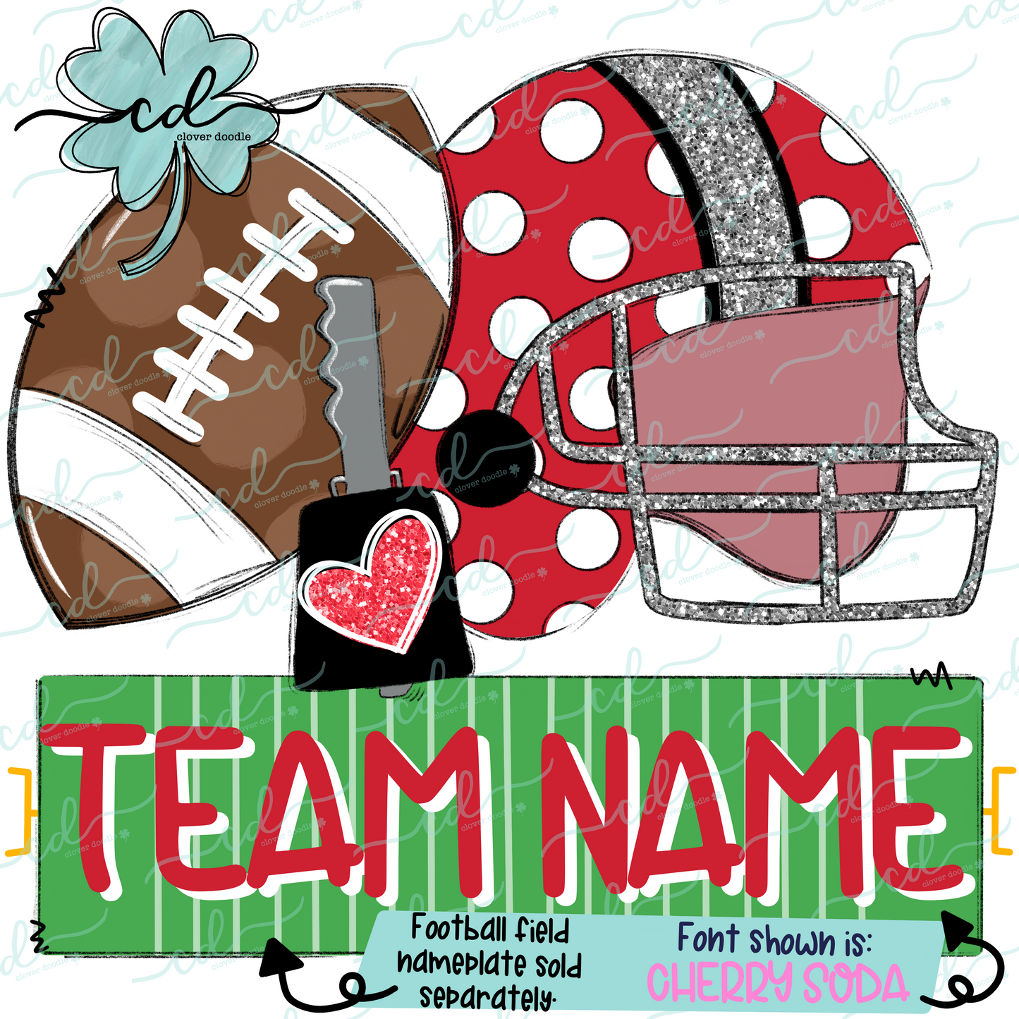 {Football Fan Trio- Girl- Red + Black} - CD