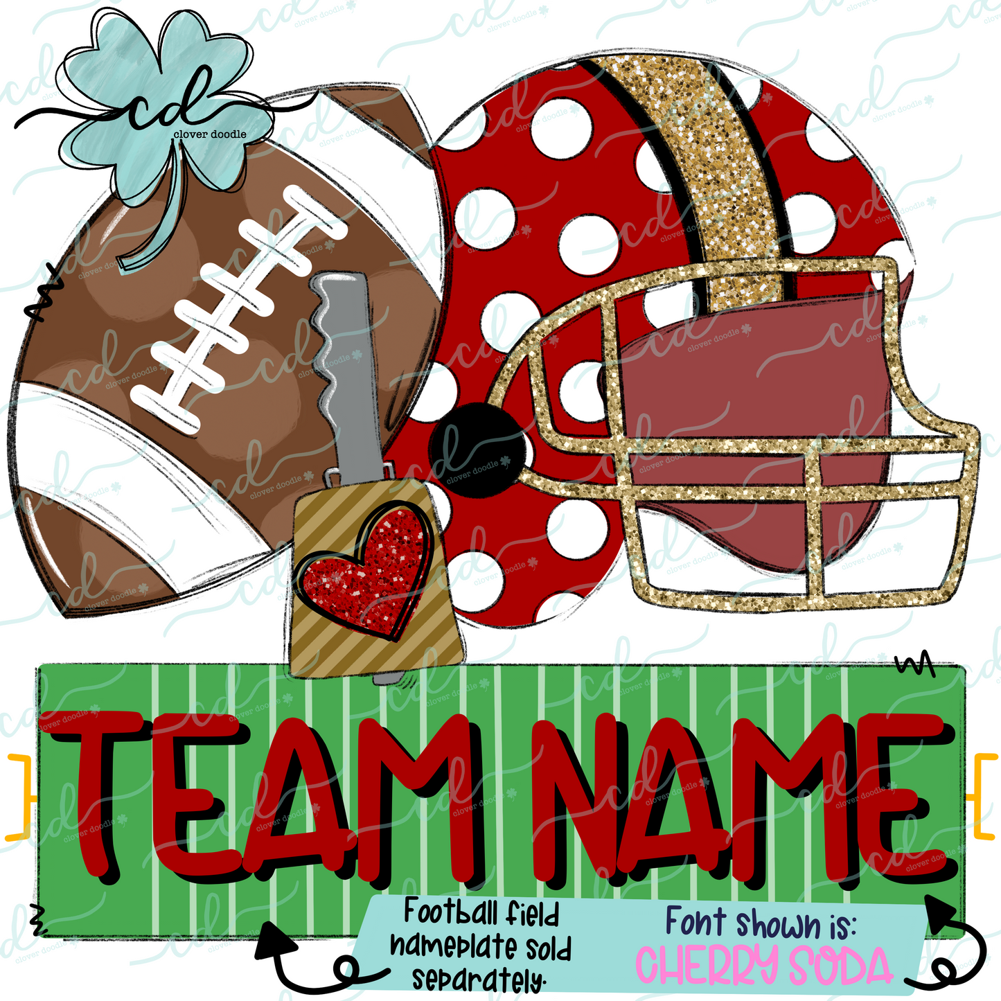 {Football Fan Trio- Girl- Red + Gold} - CD
