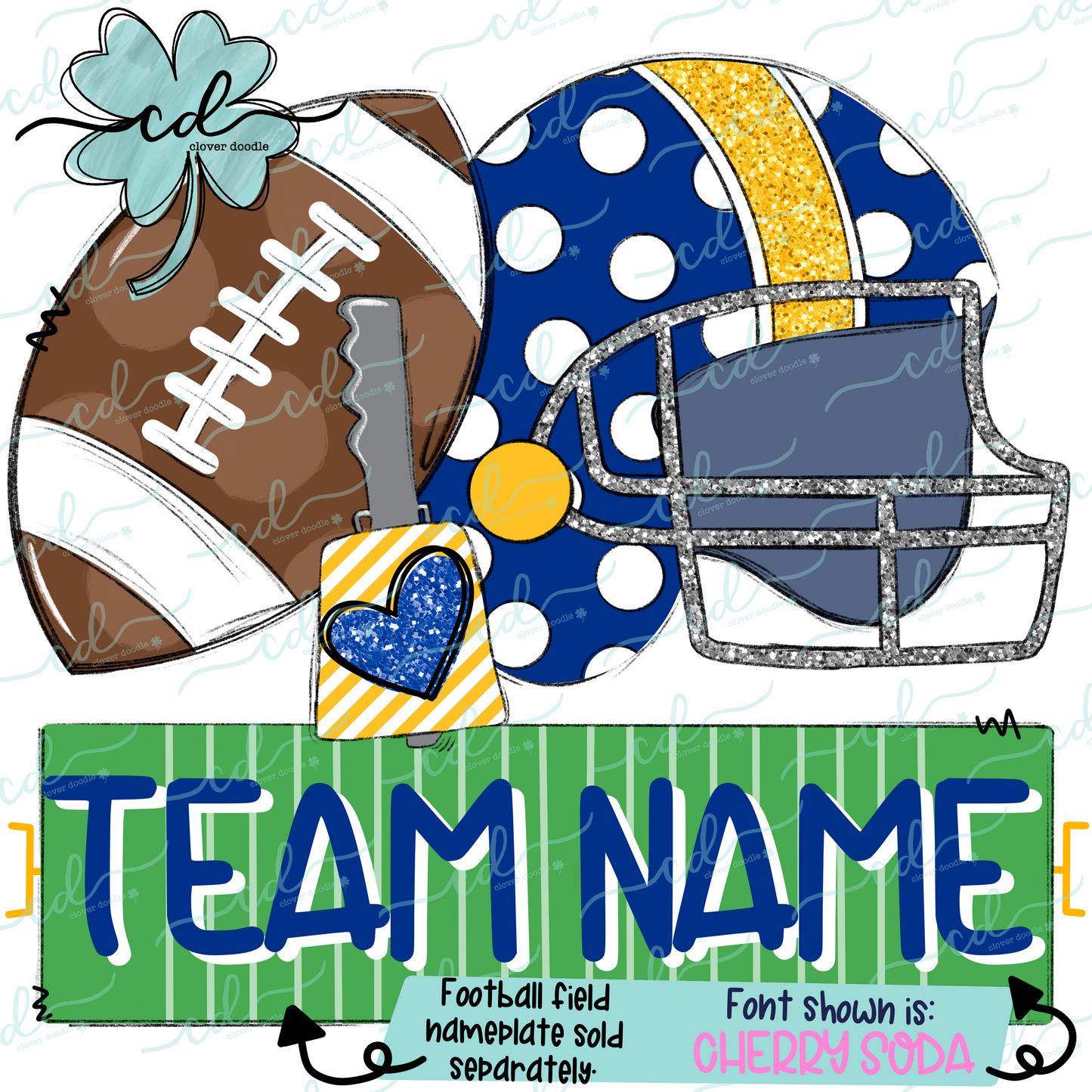 {Football Fan Trio- Girl- Royal Blue + Gold} - CD