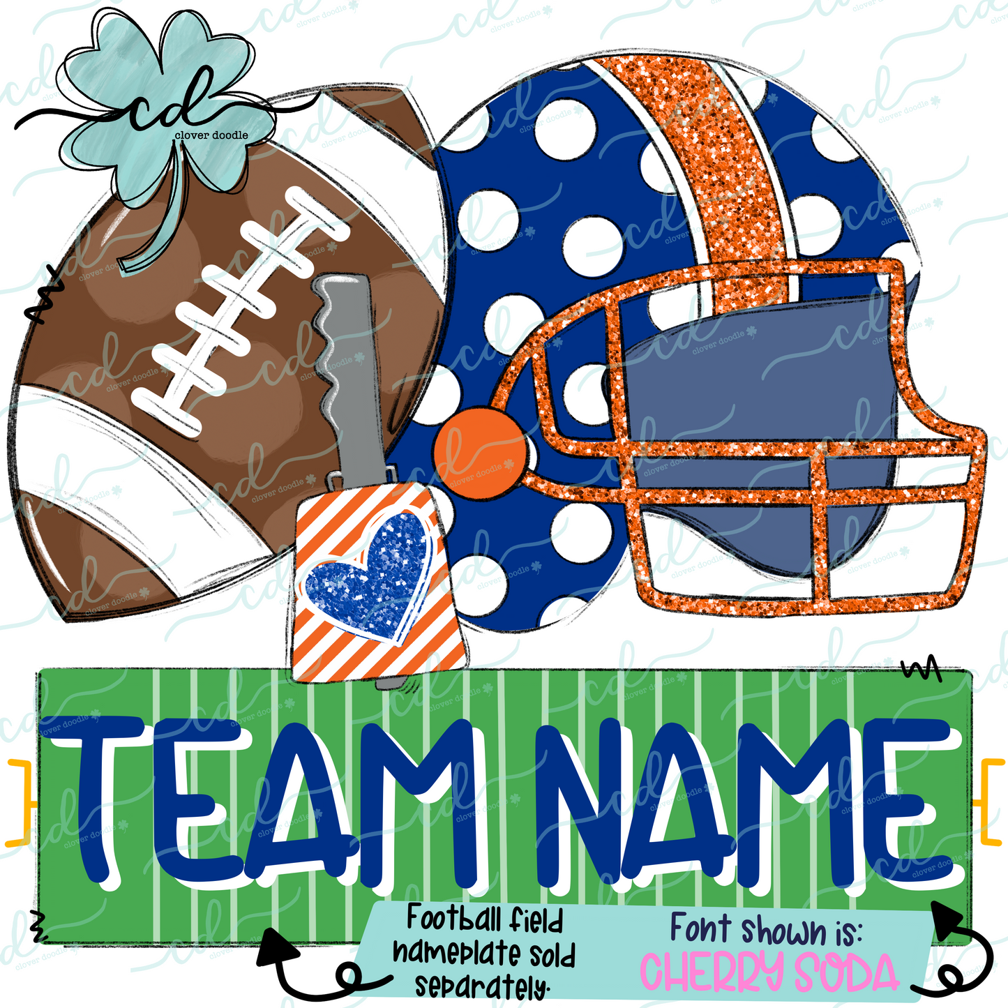 {Football Fan Trio- Girl- Royal Blue + Orange} - CD