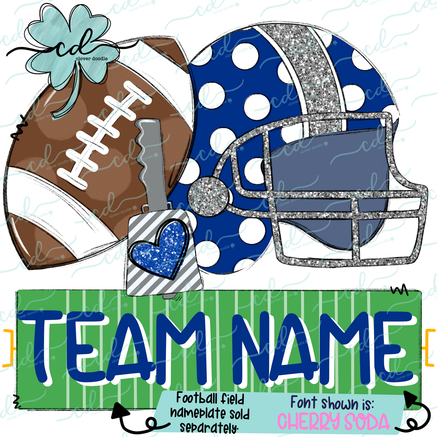 {Football Fan Trio- Girl- Royal Blue + White} - CD