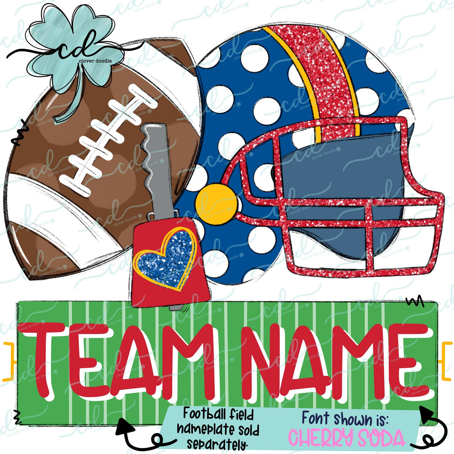 {Football Fan Trio- Girl- Royal Blue, Gold + Red} - CD