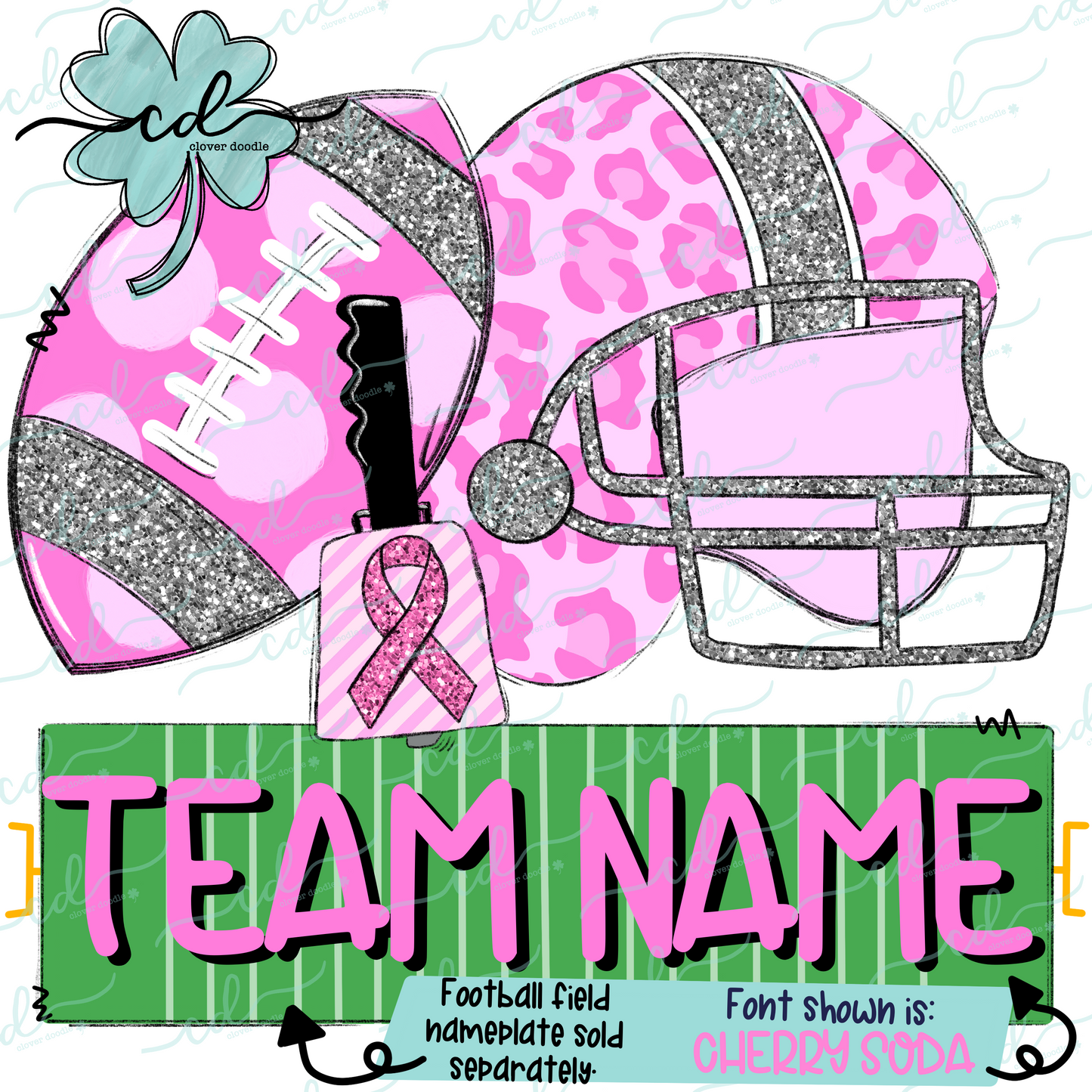 {Football Fan Trio- Pink Awareness Ribbon} - CD