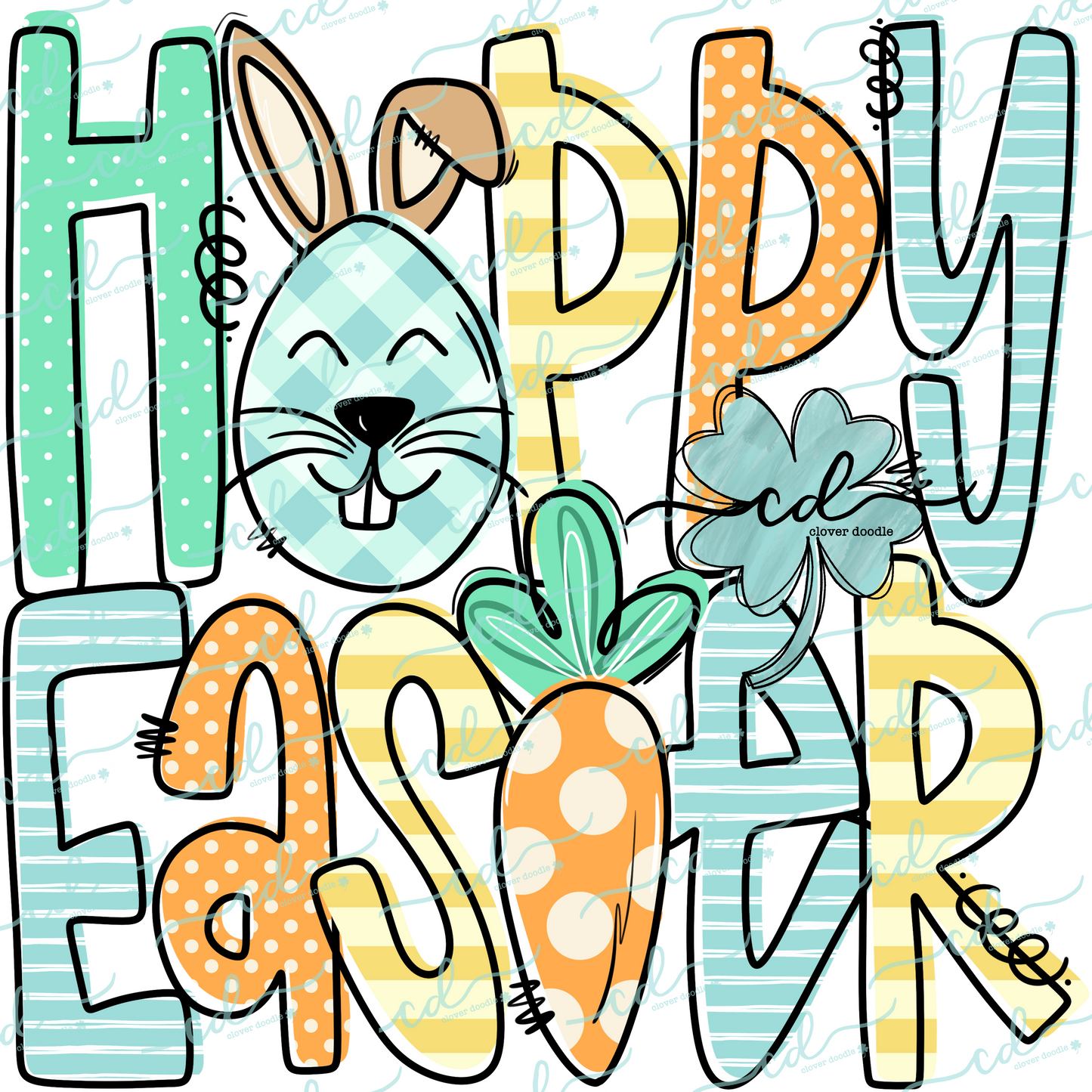 {Hoppy Easter Word Art- Boy}- CD