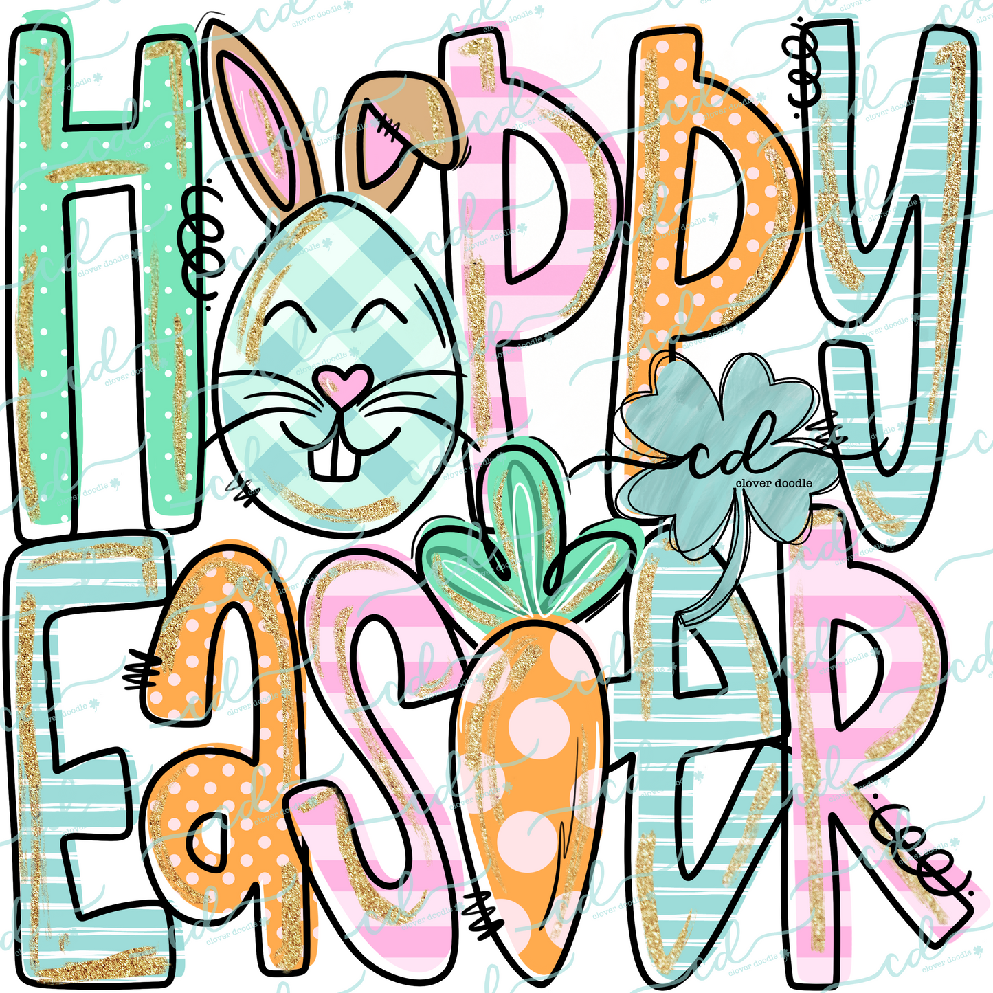 {Hoppy Easter Word Art- Girl}- CD