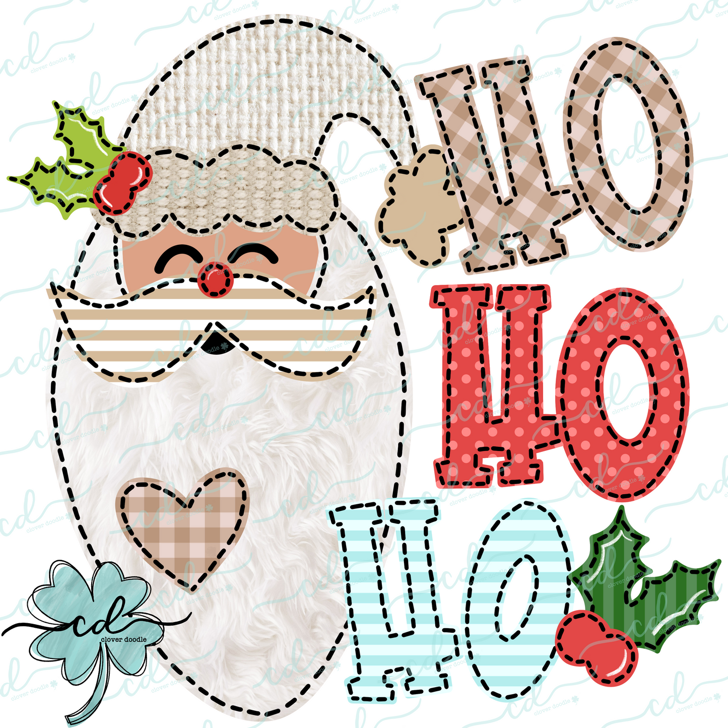 {Jolly Neutral Santa W/Heart, Beige Skin- HoHoHo} - CD