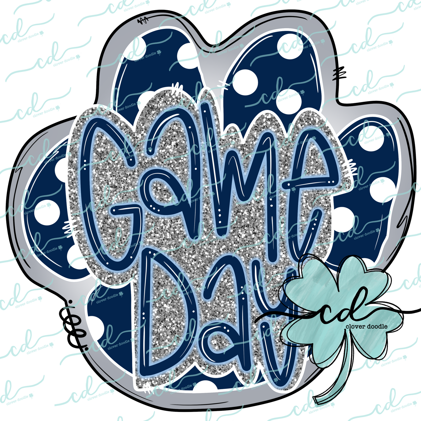 {Paw Print Game Day- Navy Blue} - CD