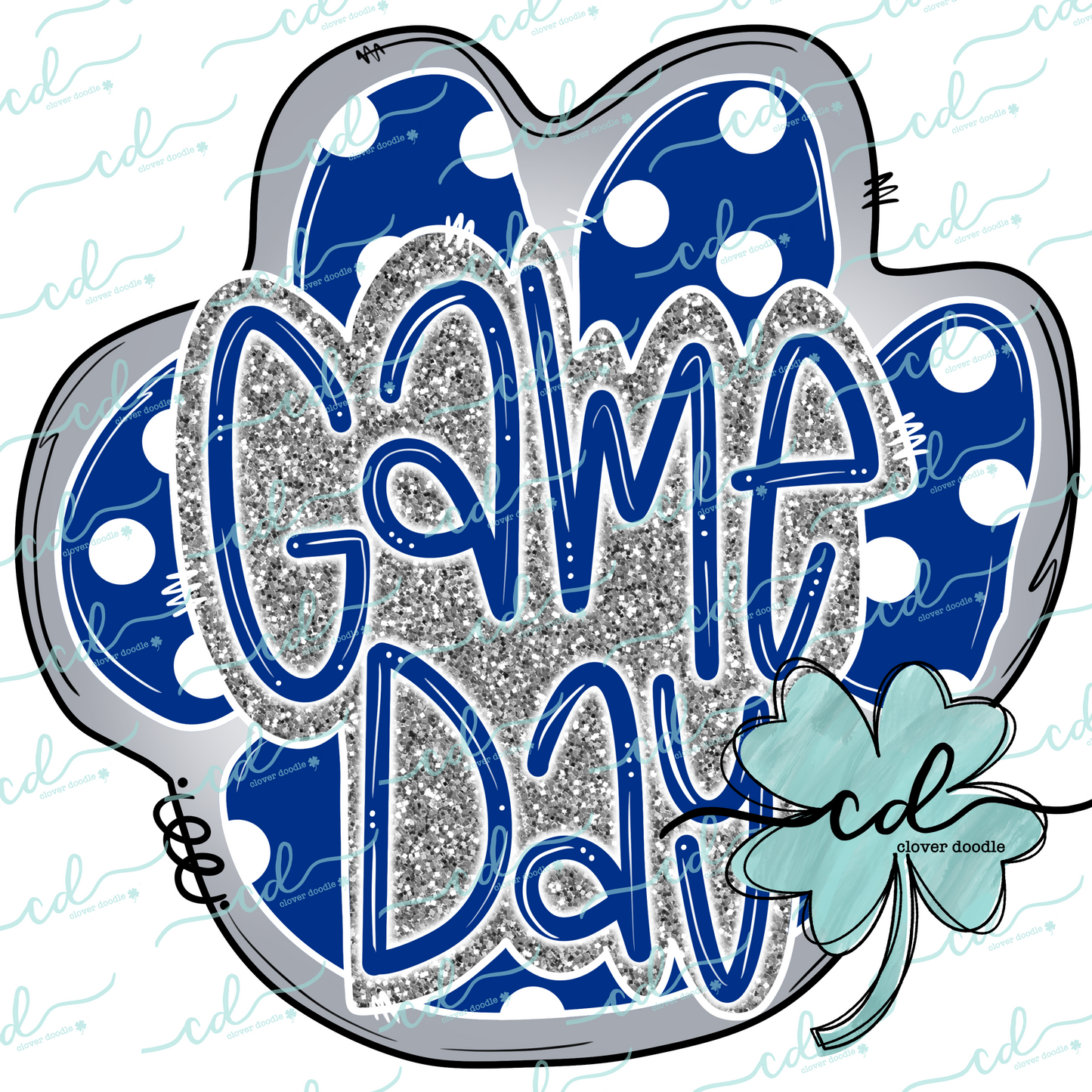 {Paw Print Game Day- Royal Blue} - CD