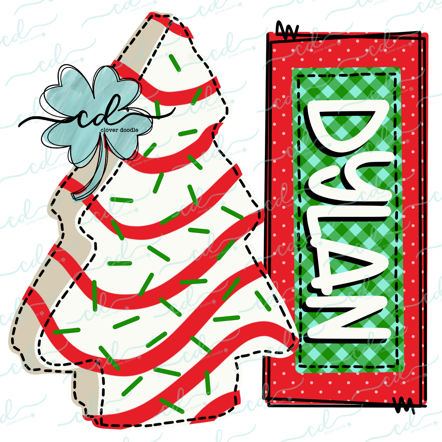 {Snack Cake Tree W/Nameplate- Boy} - CD