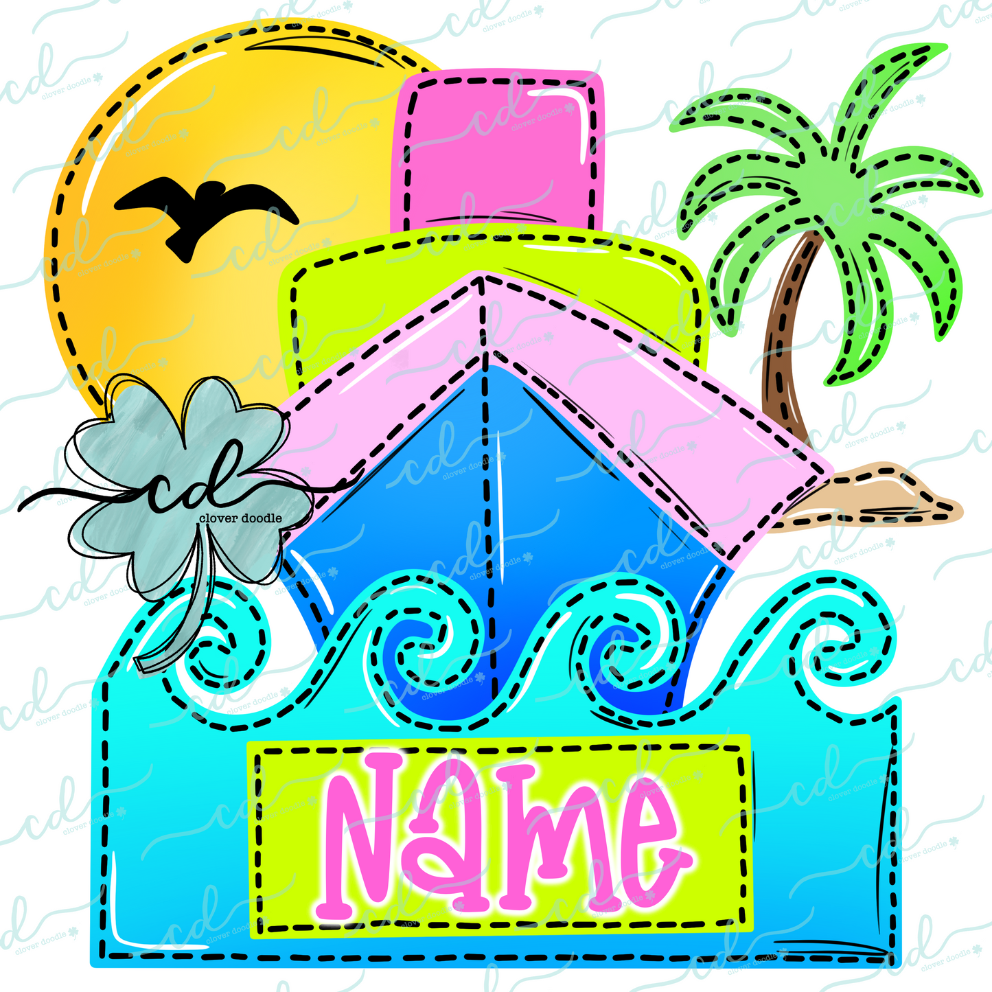 {Summer Cruise Ship W/Nameplate- Girl} - CD