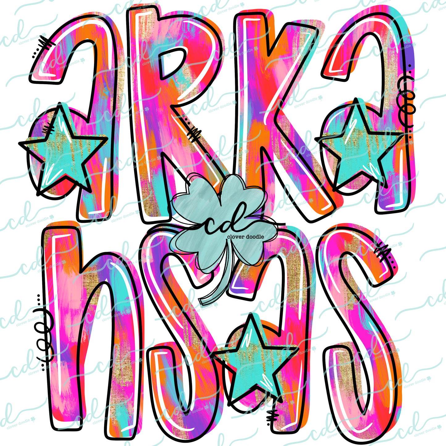{Hand Lettered Watercolor Preppy State- Arkansas} - CD
