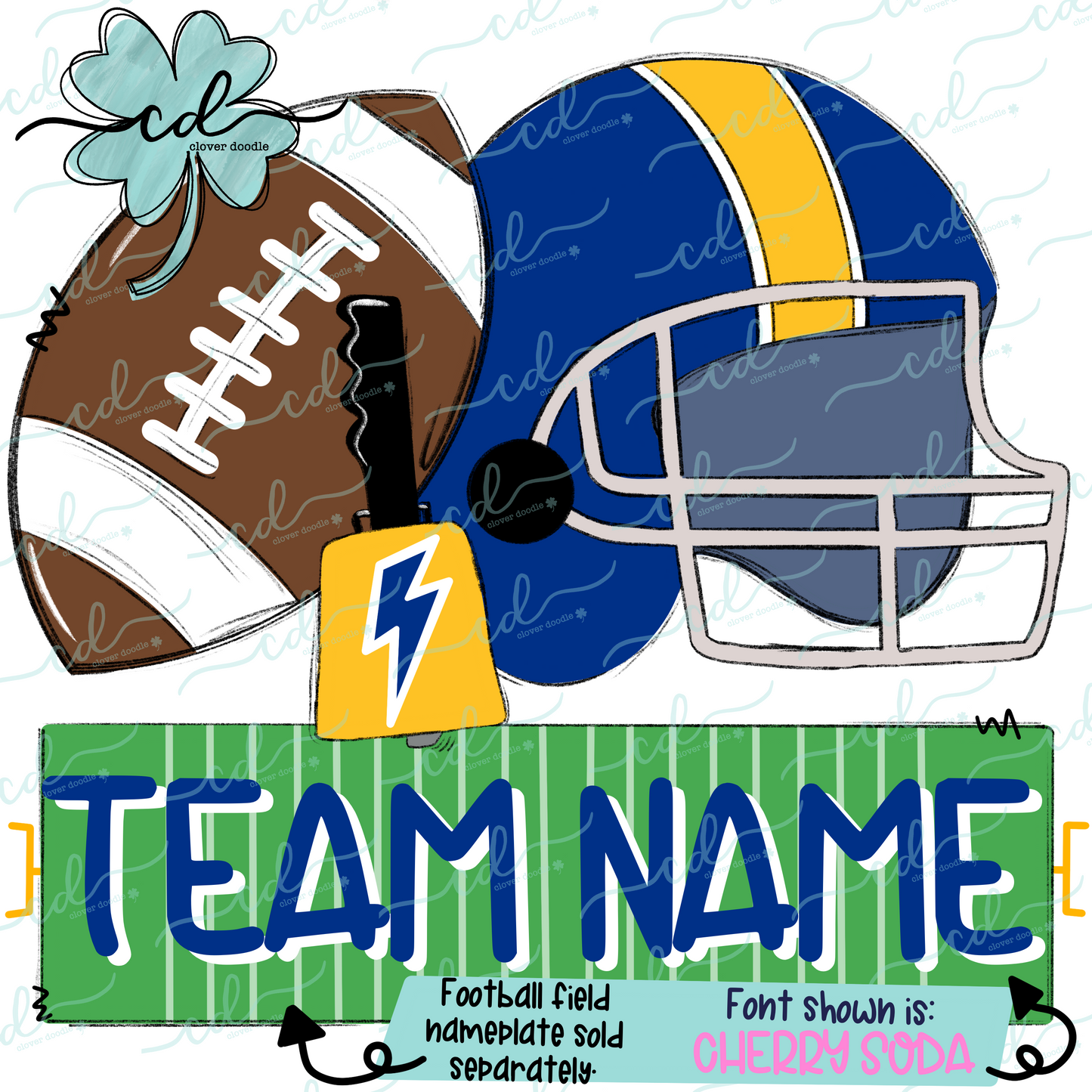 {Football Fan Trio- Boy- Royal Blue + Gold} - CD