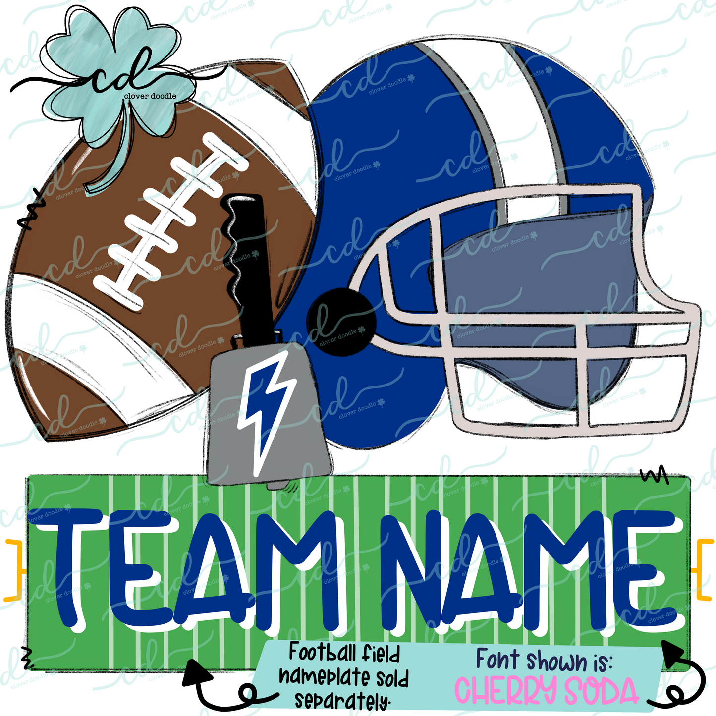 {Football Fan Trio- Boy- Royal Blue + White} - CD