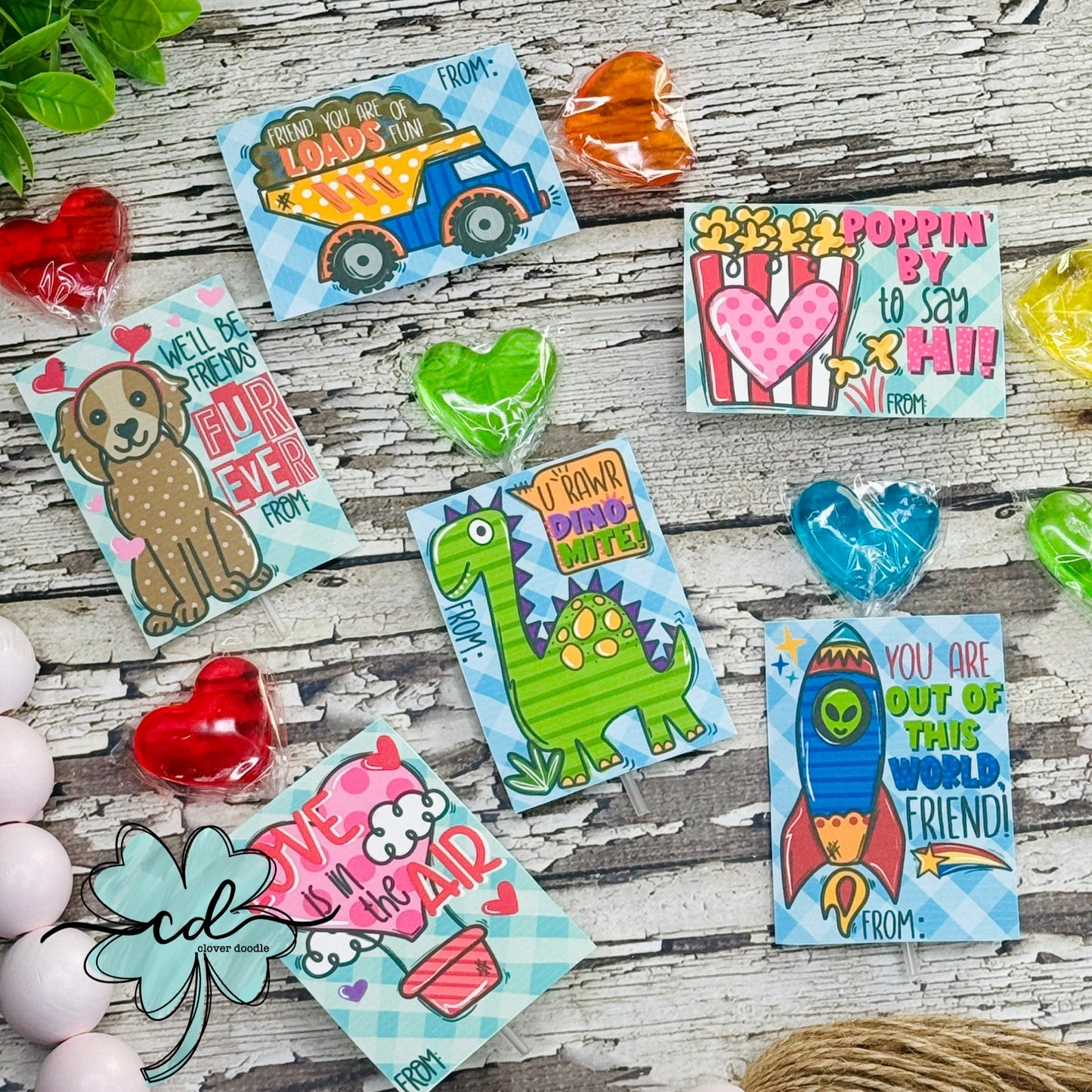 {Valentine Cards- Printable Files}- CD