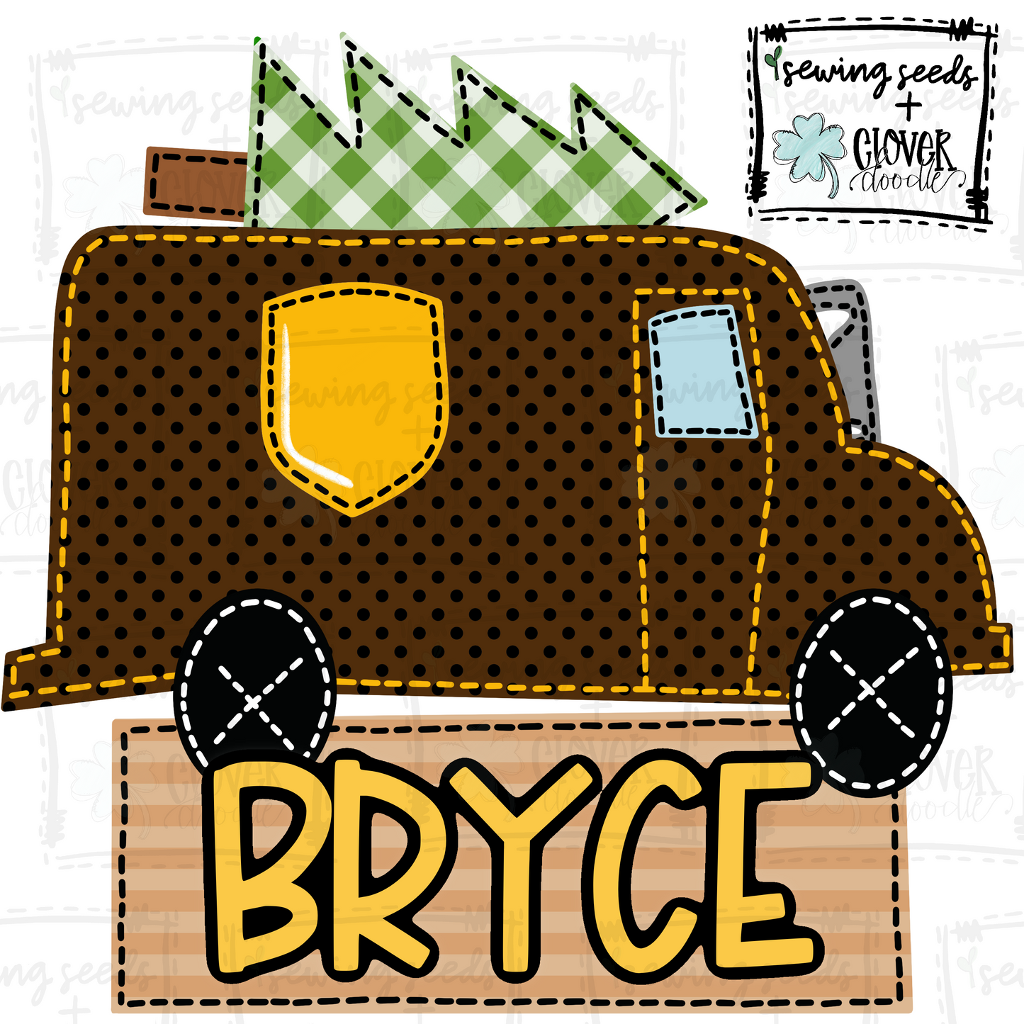 {Brown Mail Truck W/Christmas Tree} SS+CD