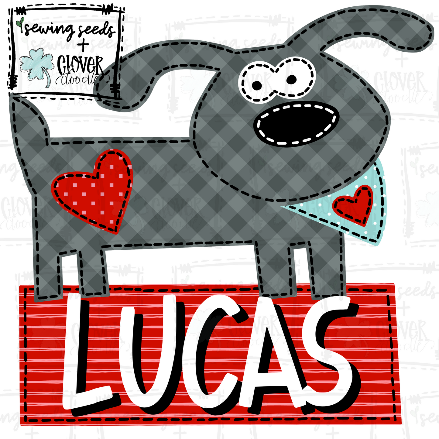{Buddy Dog W/Hearts + Nameplate} SS+CD