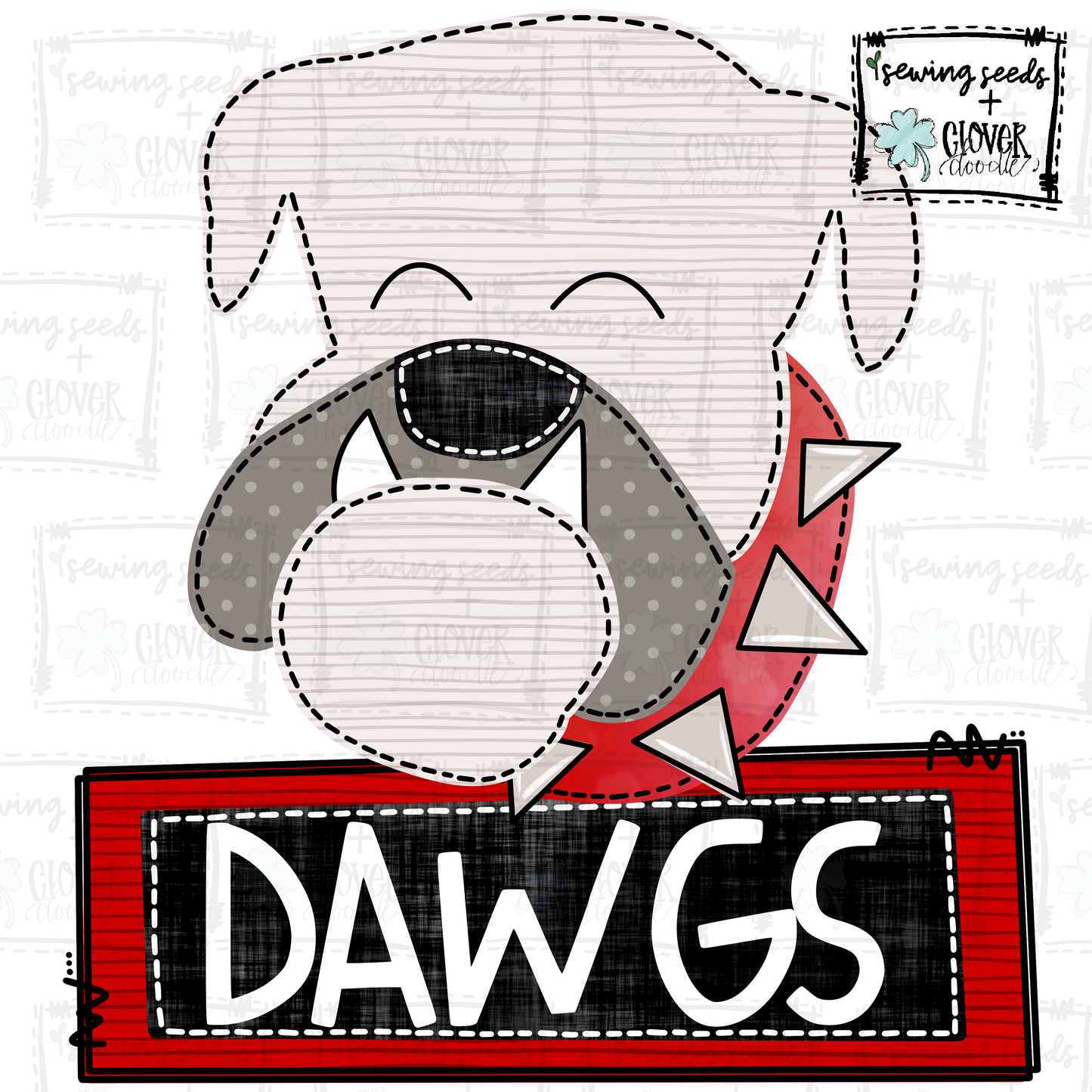 {Bulldog Boy With Spike Collar W/Nameplate} SS+CD