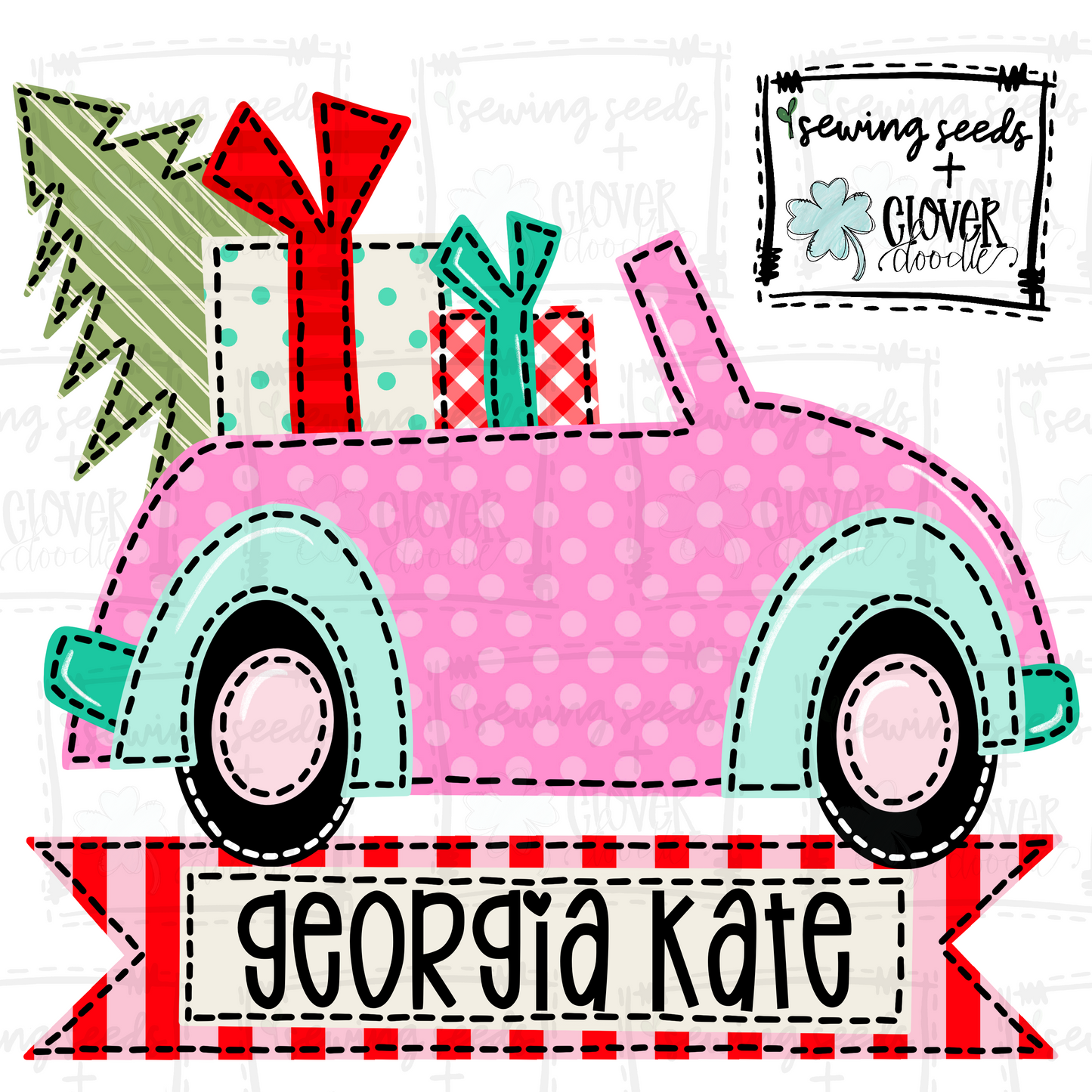 {Christmas Car W/Nameplate} SS+CD