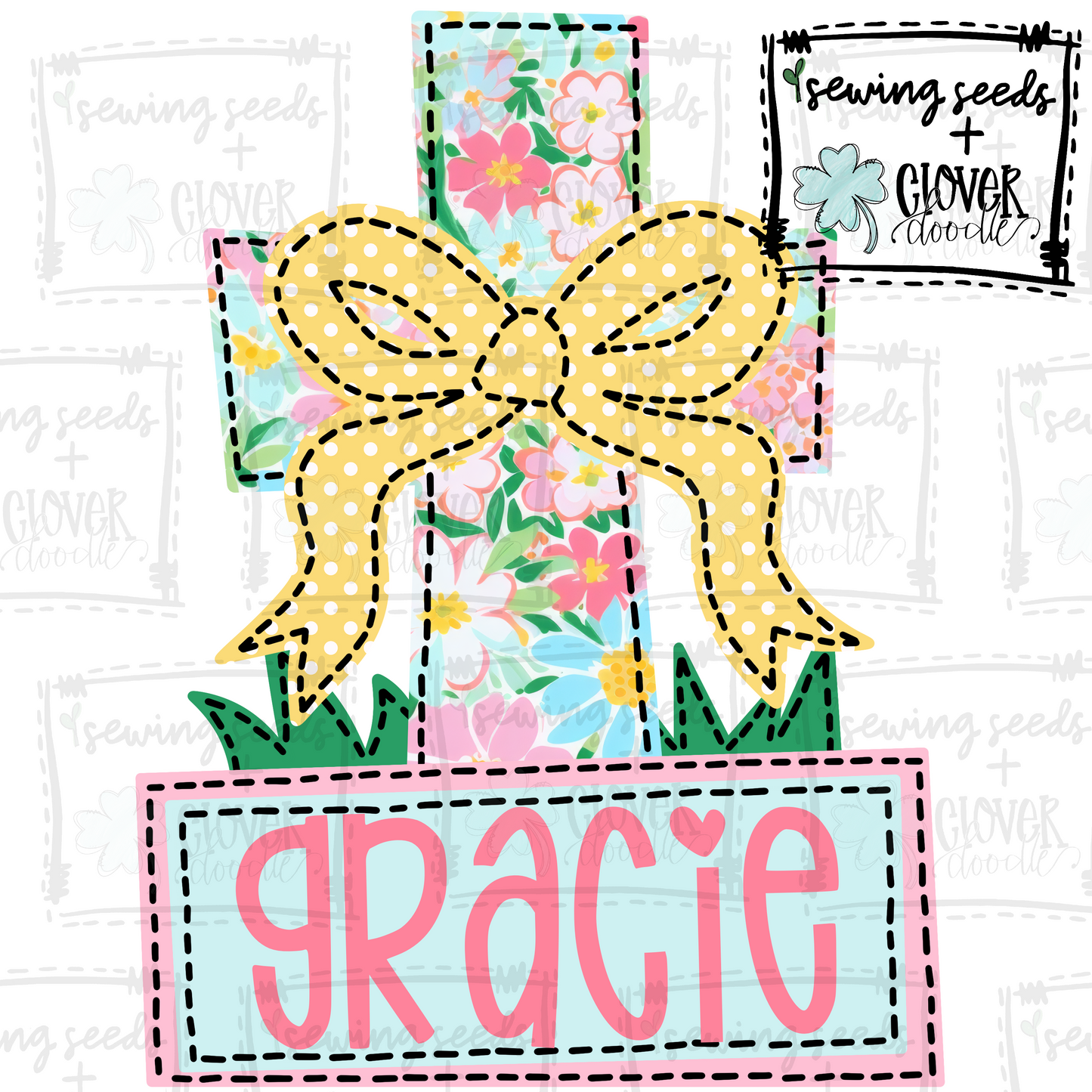 {Cross With Bow + Nameplate} SS+CD